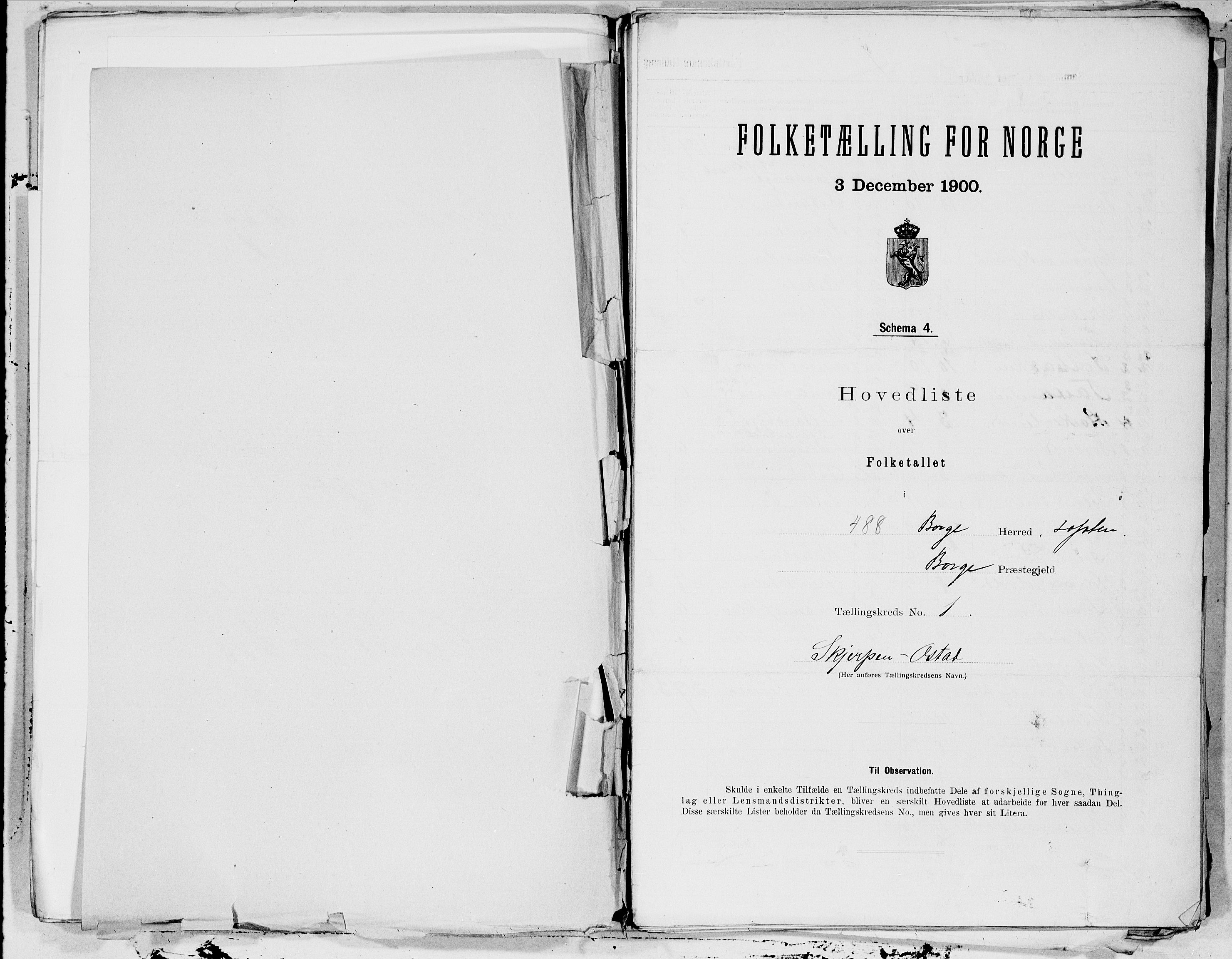 SAT, 1900 census for Borge, 1900, p. 2