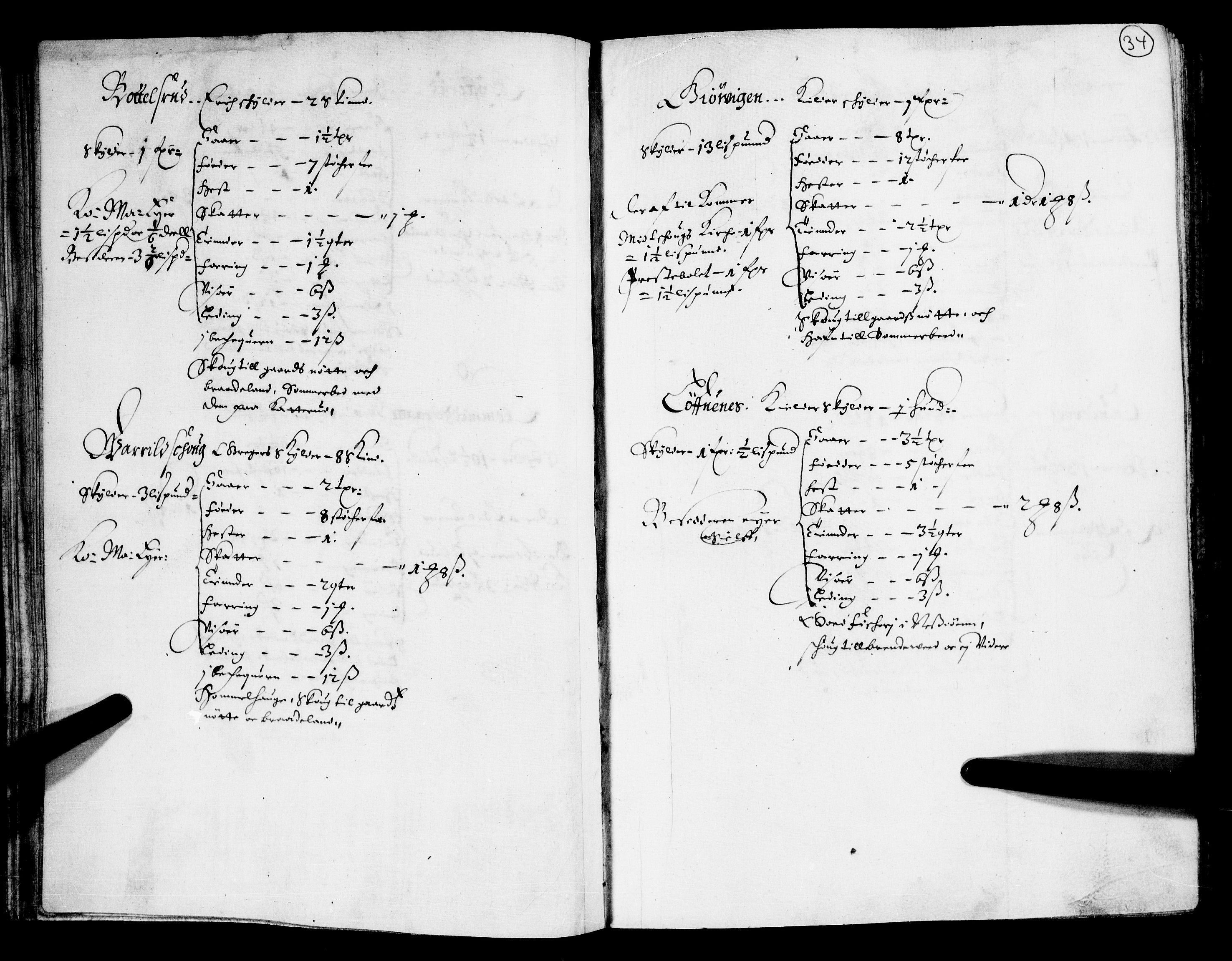 Rentekammeret inntil 1814, Realistisk ordnet avdeling, AV/RA-EA-4070/N/Nb/Nba/L0011: Odal, Solør og Østerdalen fogderi, 1667, p. 33b-34a