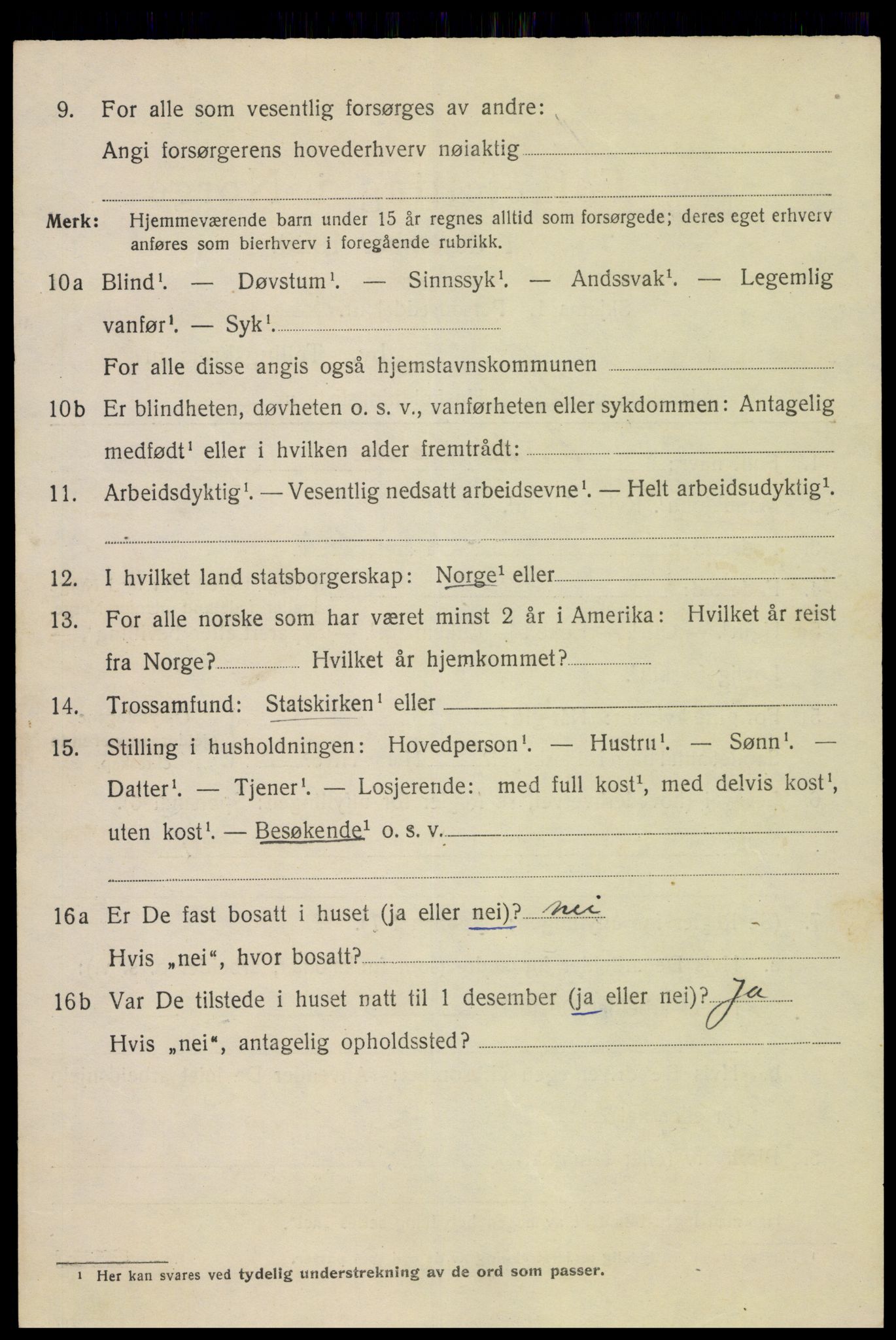 SAH, 1920 census for Hamar, 1920, p. 8674