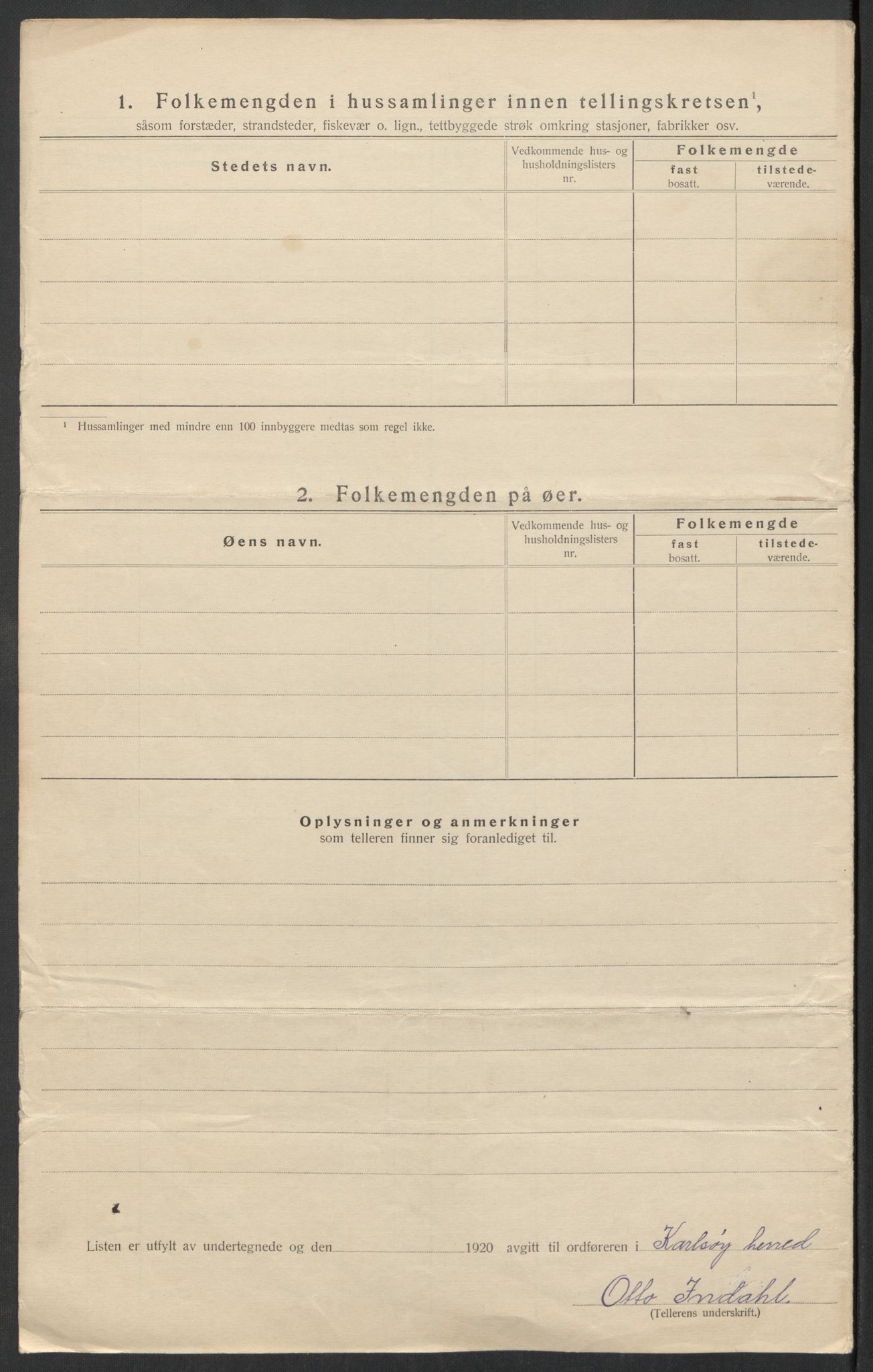 SATØ, 1920 census for Karlsøy, 1920, p. 8