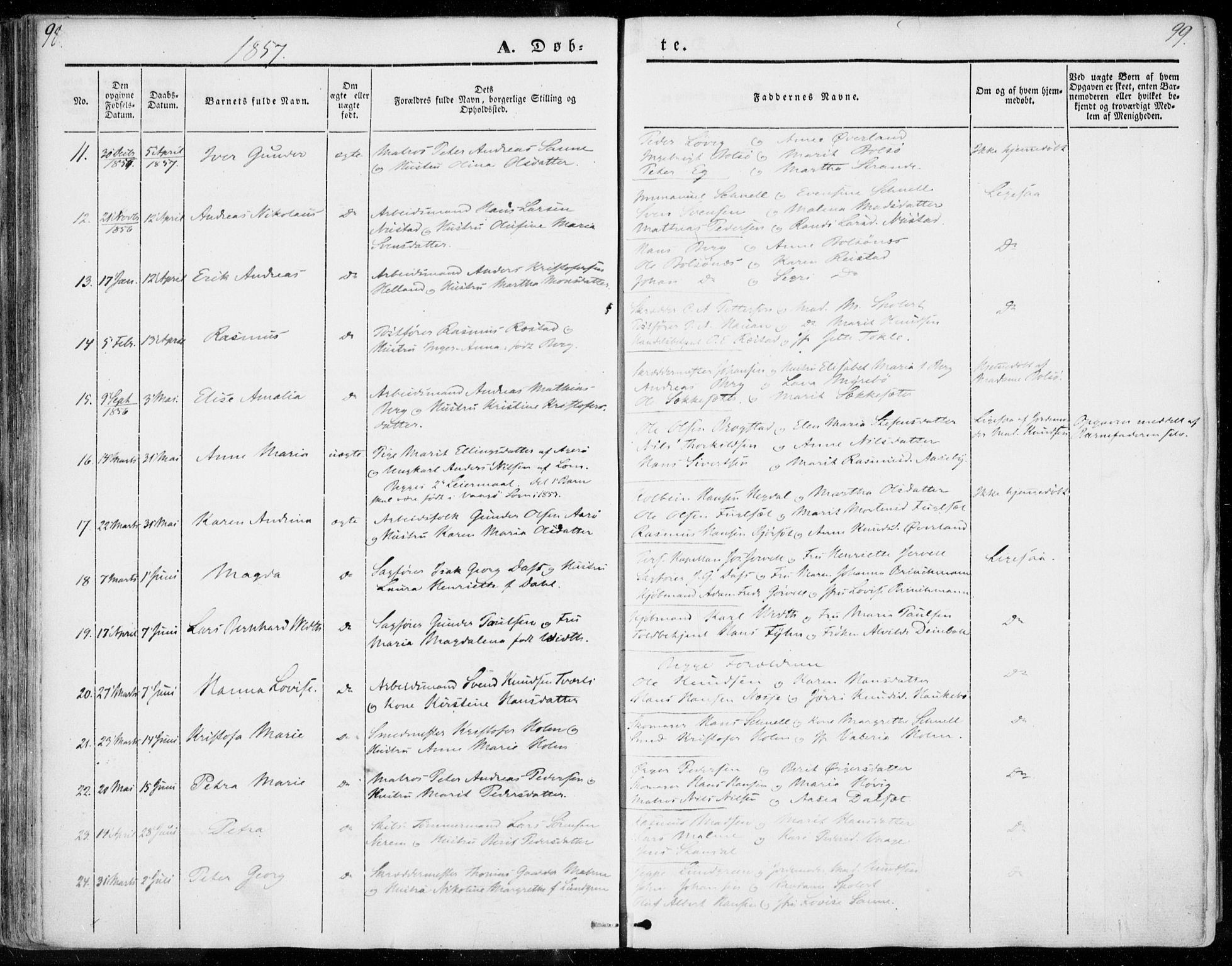 Ministerialprotokoller, klokkerbøker og fødselsregistre - Møre og Romsdal, AV/SAT-A-1454/558/L0689: Parish register (official) no. 558A03, 1843-1872, p. 98-99