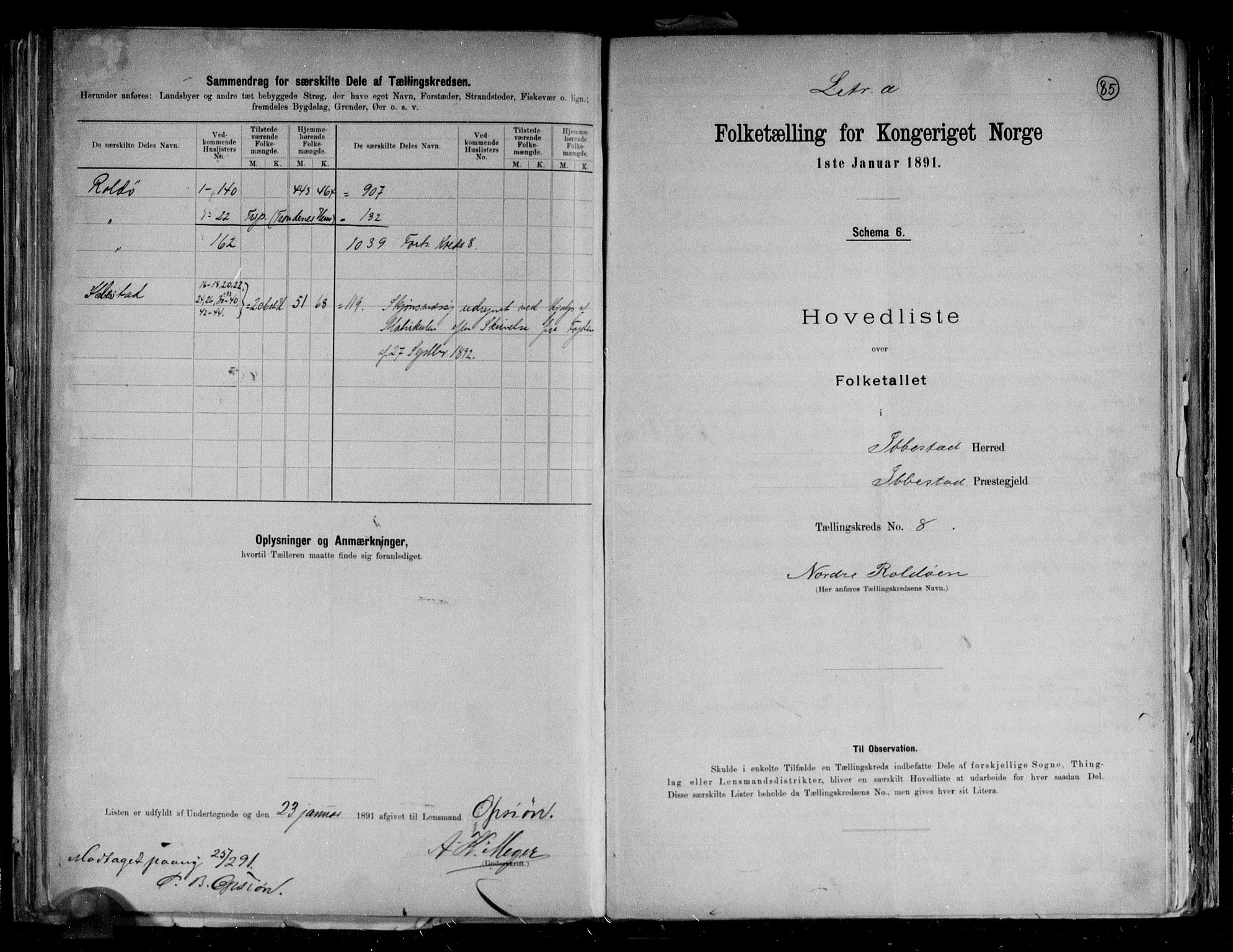 RA, 1891 census for 1917 Ibestad, 1891, p. 21