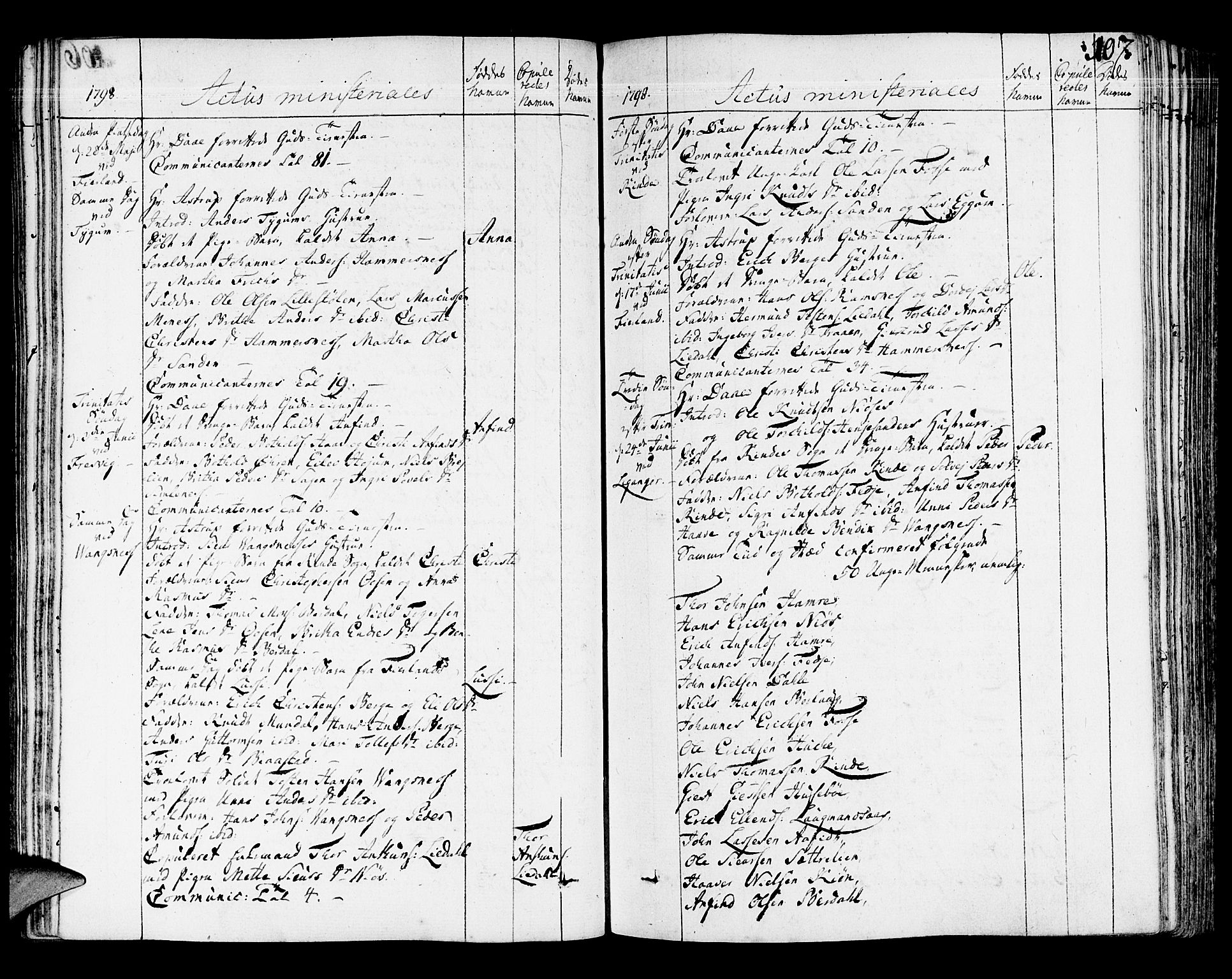 Leikanger sokneprestembete, AV/SAB-A-81001/H/Haa/Haaa/L0005: Parish register (official) no. A 5, 1792-1809, p. 107