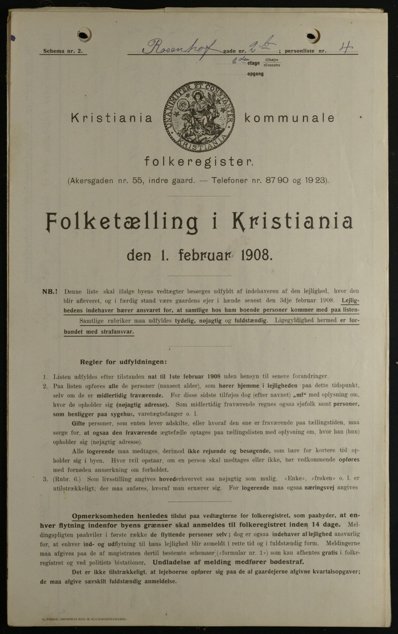 OBA, Municipal Census 1908 for Kristiania, 1908, p. 75199