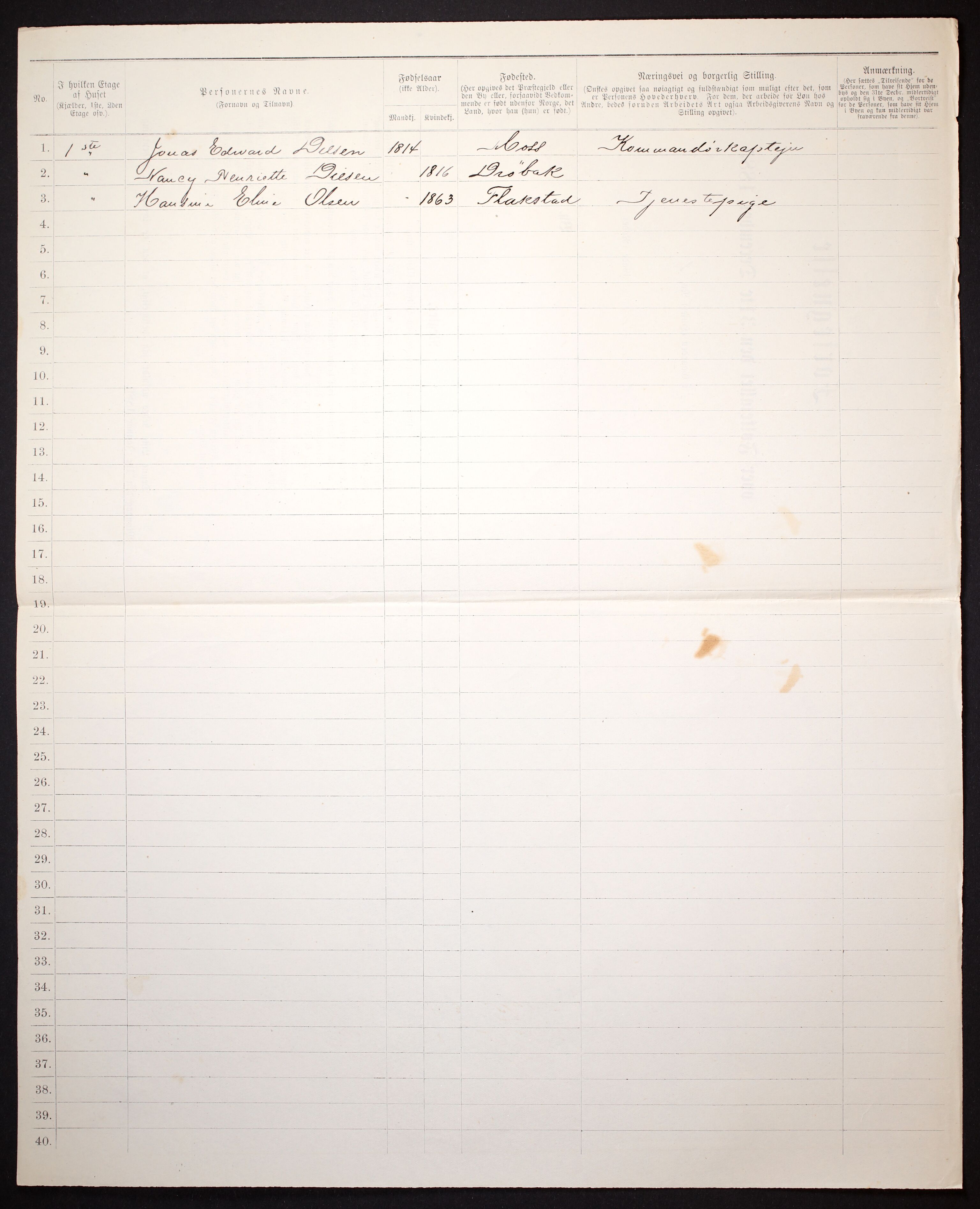 SAT, 1885 census for 1601 Trondheim, 1885, p. 982