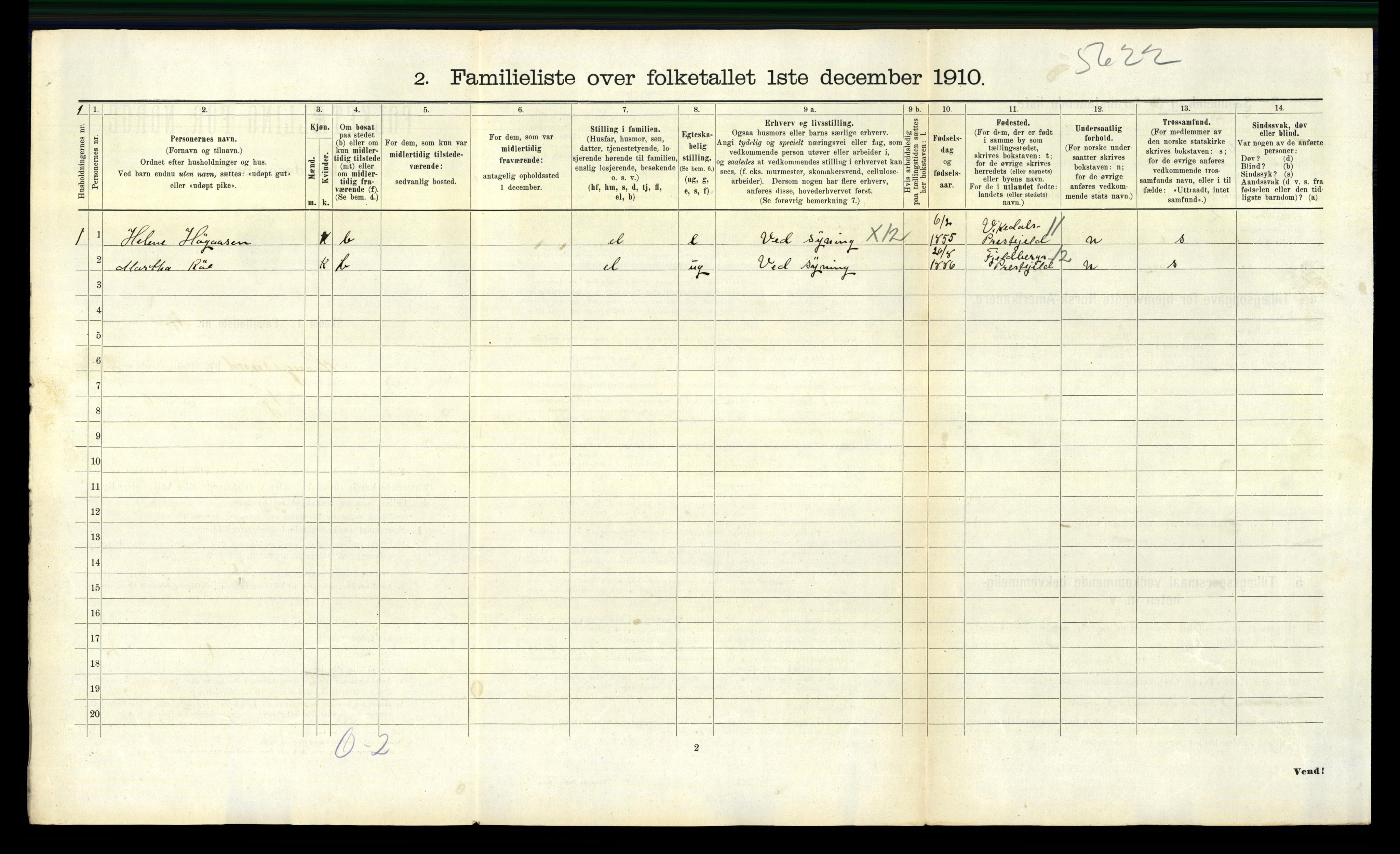 RA, 1910 census for Haugesund, 1910, p. 1423