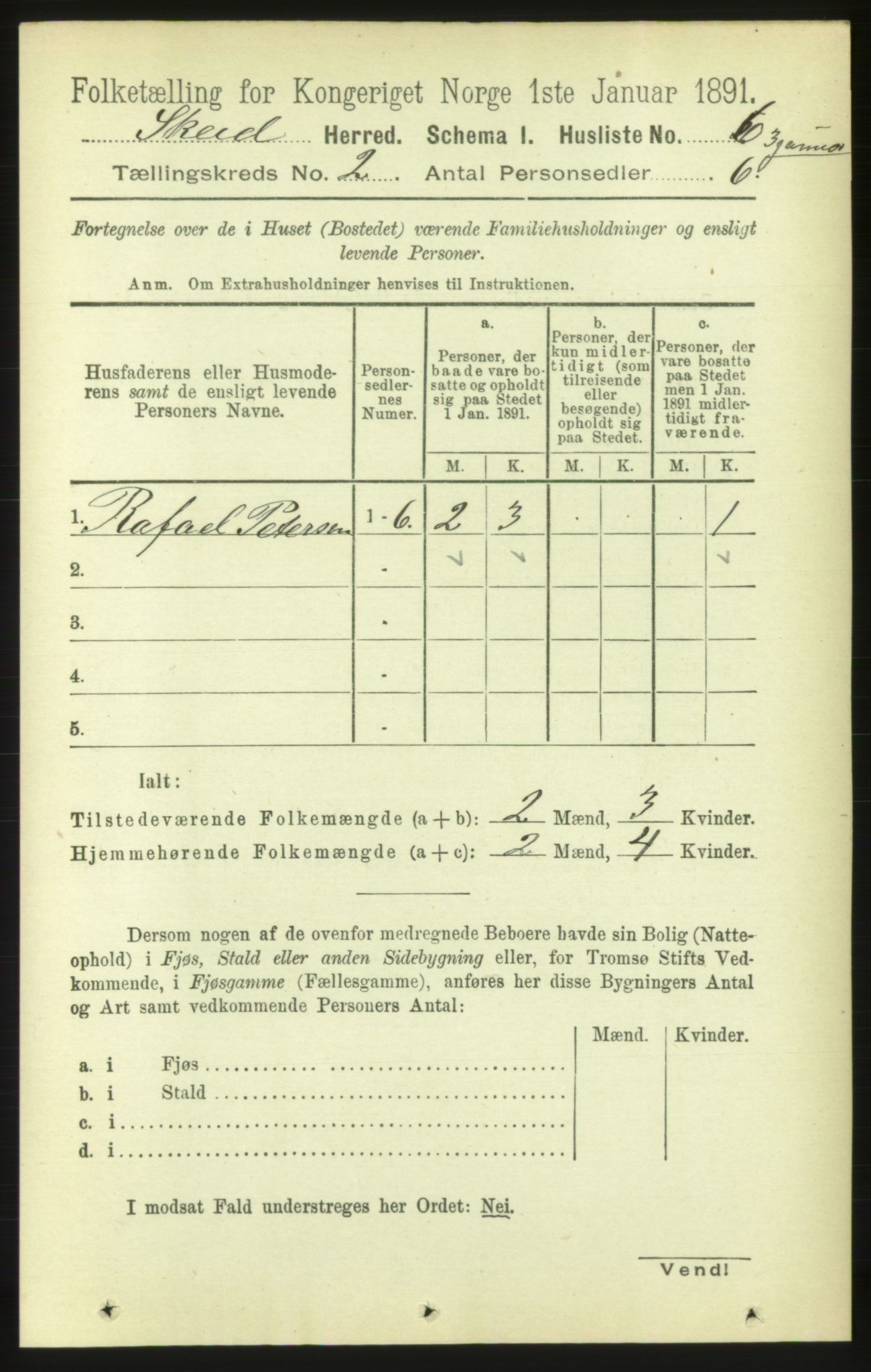 RA, 1891 census for 1732 Skei, 1891, p. 553