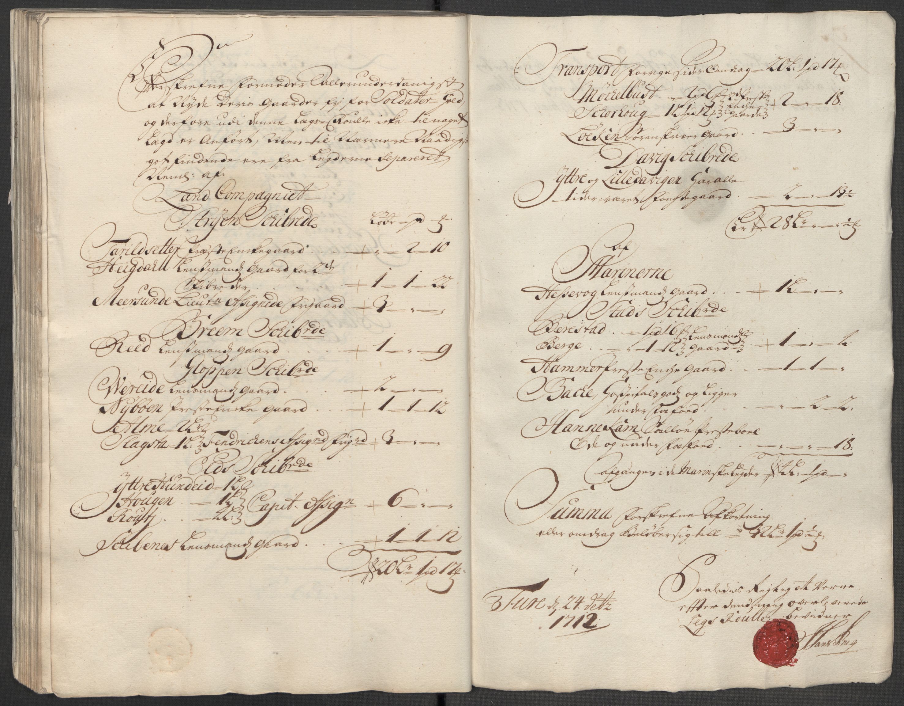 Rentekammeret inntil 1814, Reviderte regnskaper, Fogderegnskap, AV/RA-EA-4092/R53/L3436: Fogderegnskap Sunn- og Nordfjord, 1712, p. 196