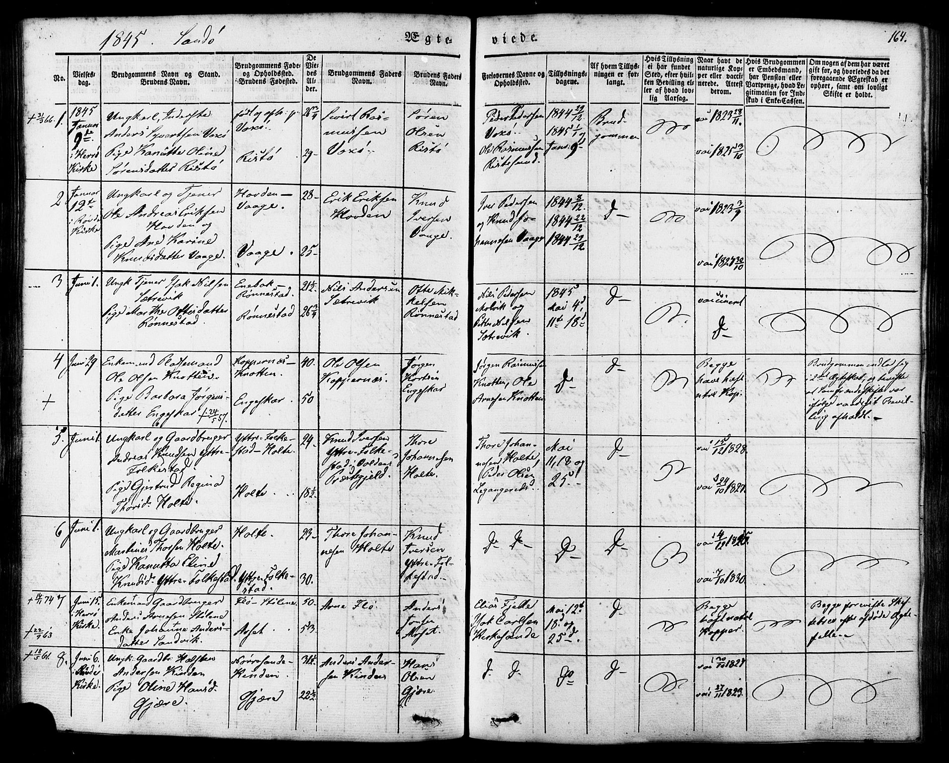 Ministerialprotokoller, klokkerbøker og fødselsregistre - Møre og Romsdal, AV/SAT-A-1454/503/L0034: Parish register (official) no. 503A02, 1841-1884, p. 164