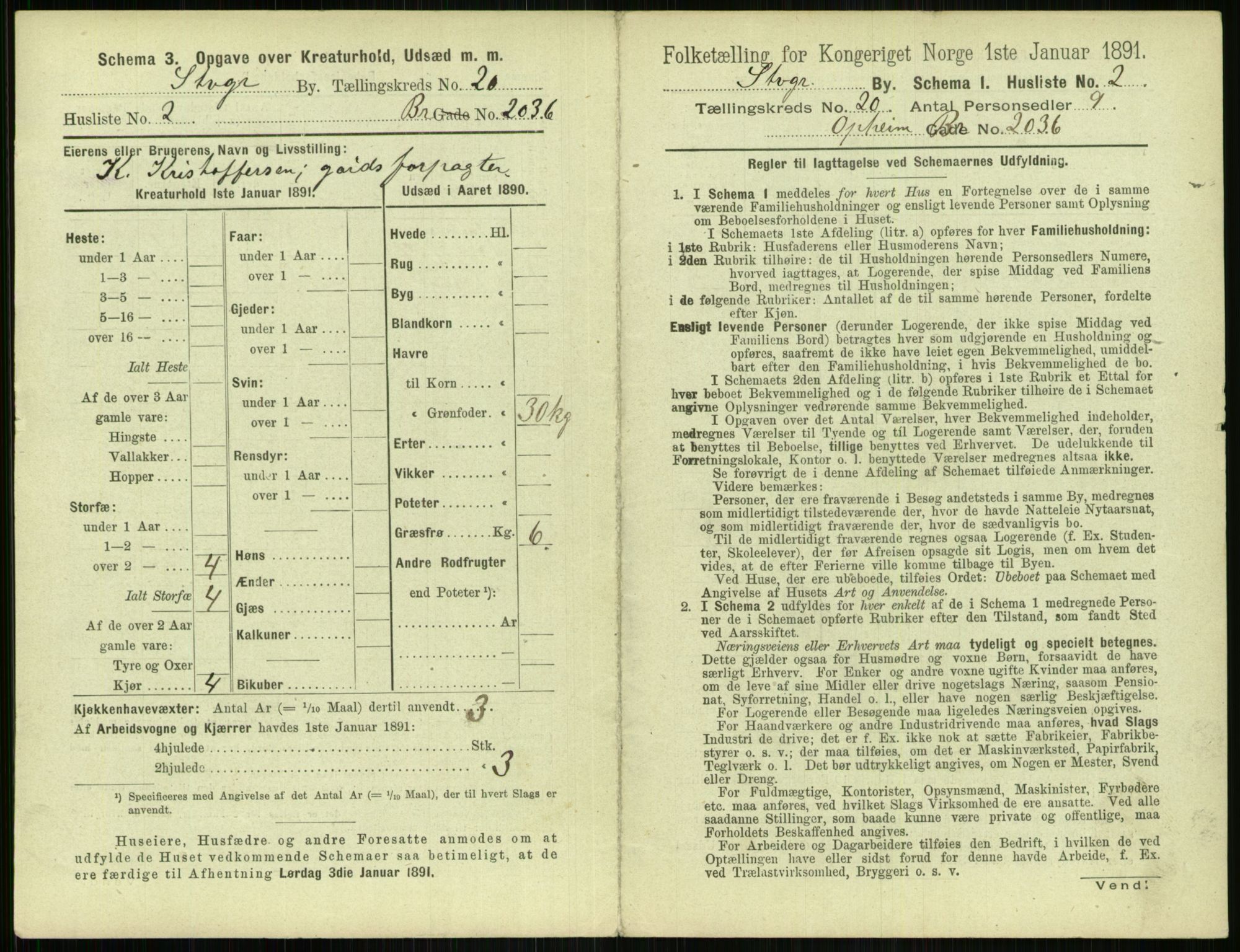 RA, 1891 census for 1103 Stavanger, 1891, p. 3793