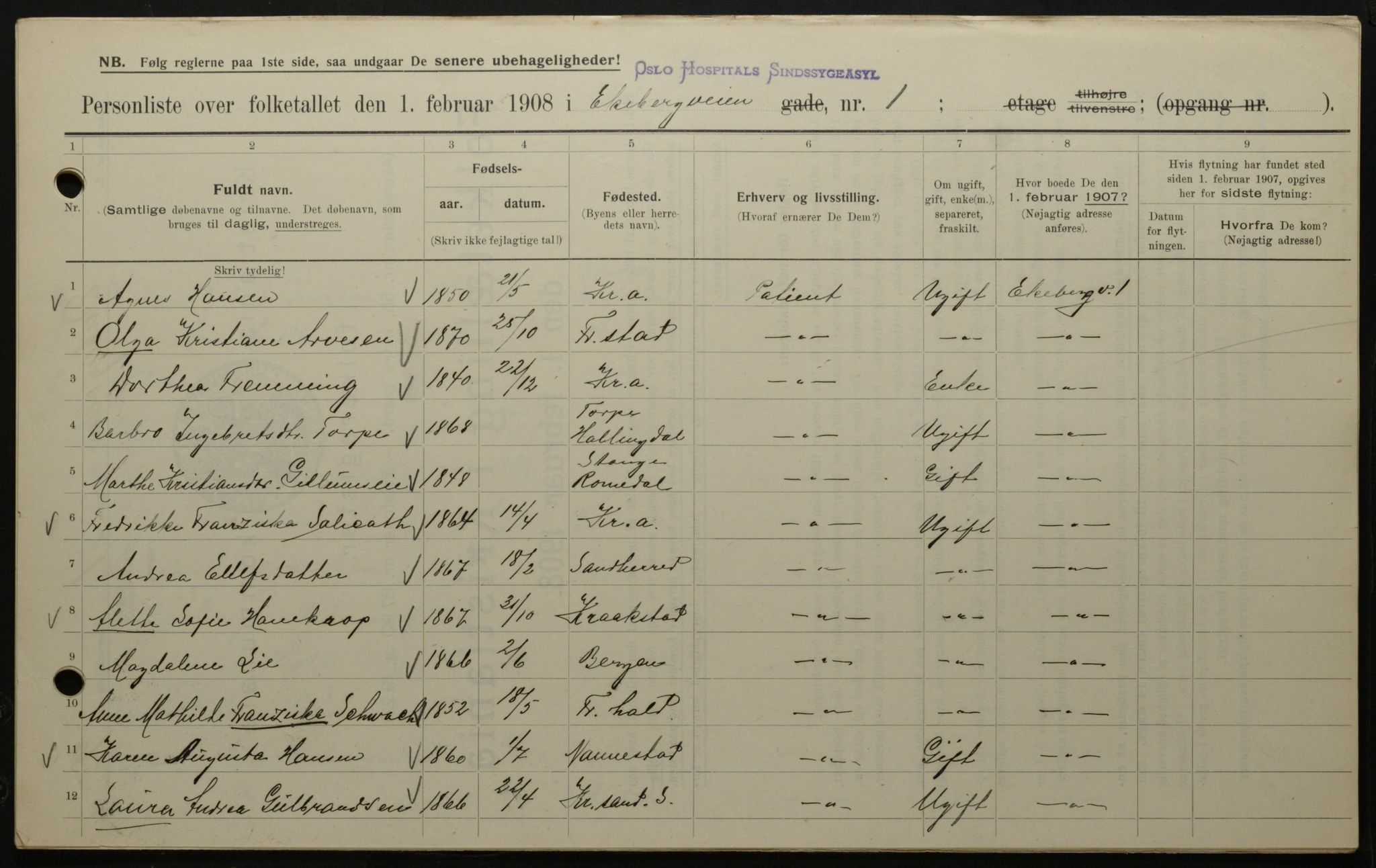 OBA, Municipal Census 1908 for Kristiania, 1908, p. 18418