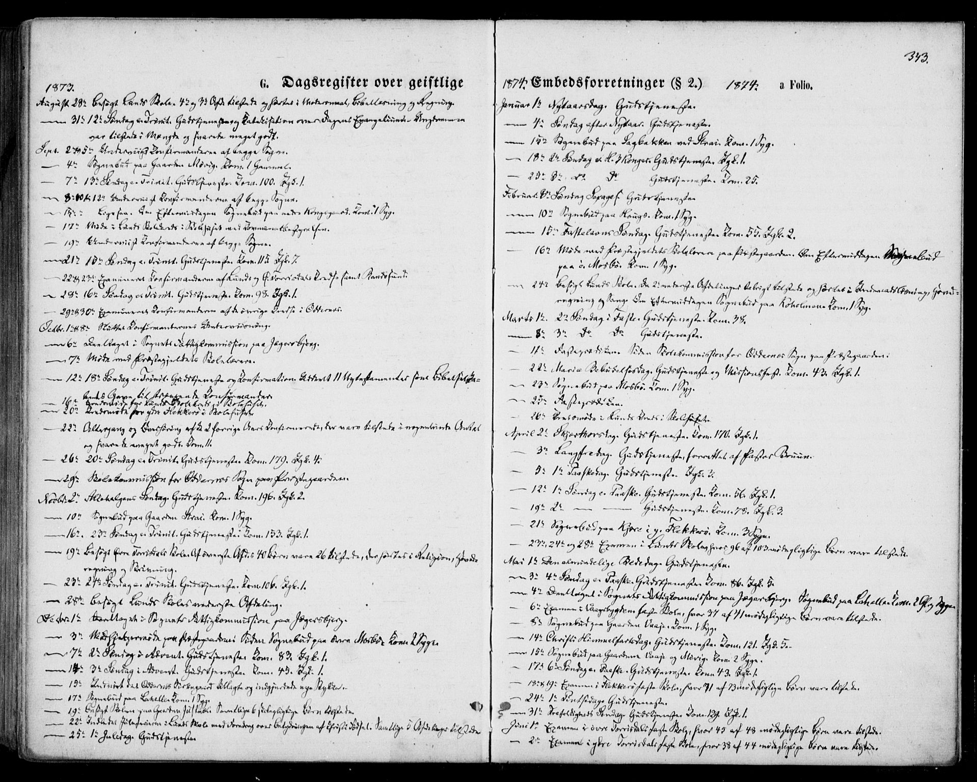 Oddernes sokneprestkontor, AV/SAK-1111-0033/F/Fa/Faa/L0008: Parish register (official) no. A 8, 1864-1880, p. 343