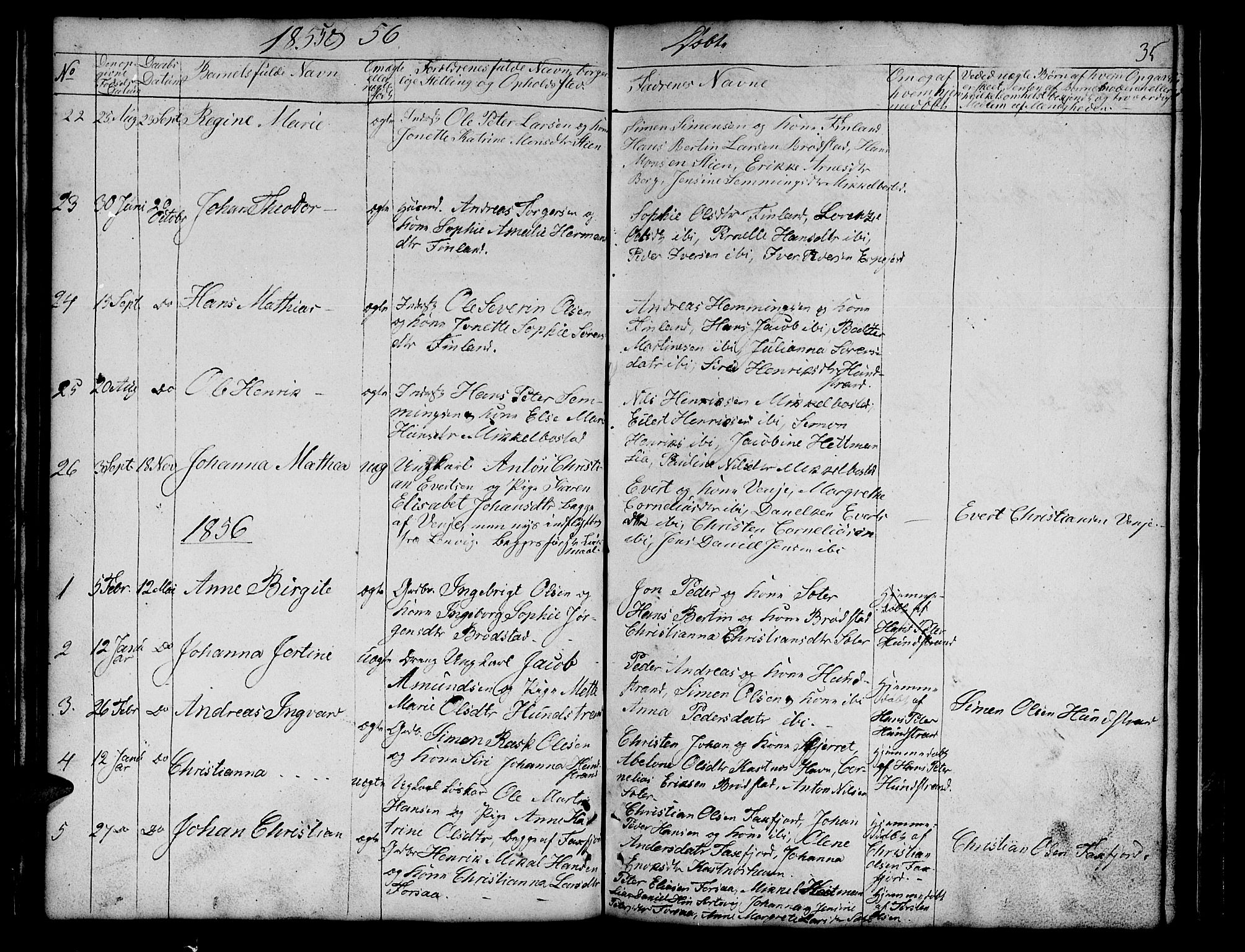 Tranøy sokneprestkontor, SATØ/S-1313/I/Ia/Iab/L0011klokker: Parish register (copy) no. 11, 1845-1859, p. 35