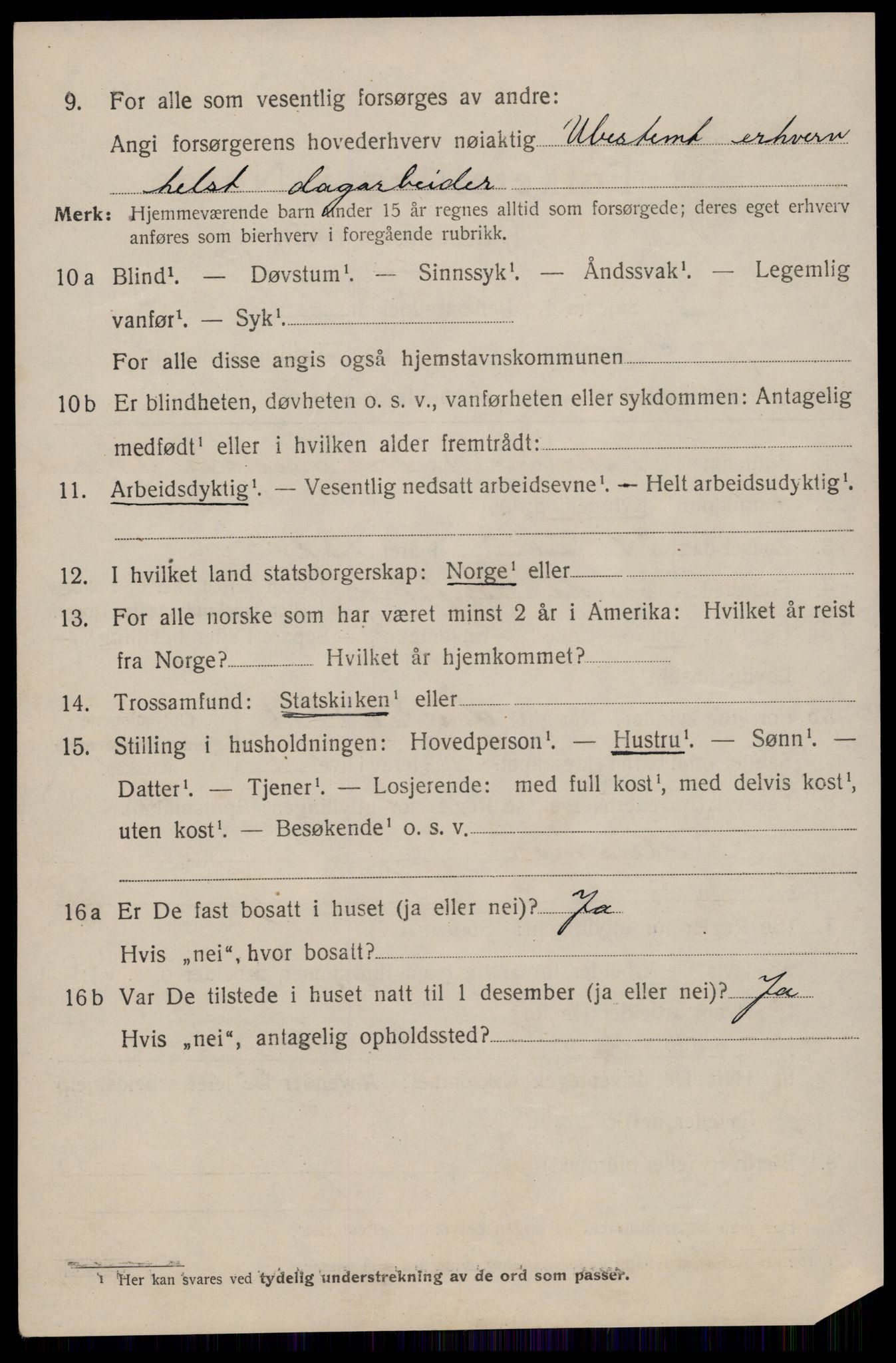 SAST, 1920 census for Kopervik, 1920, p. 4099