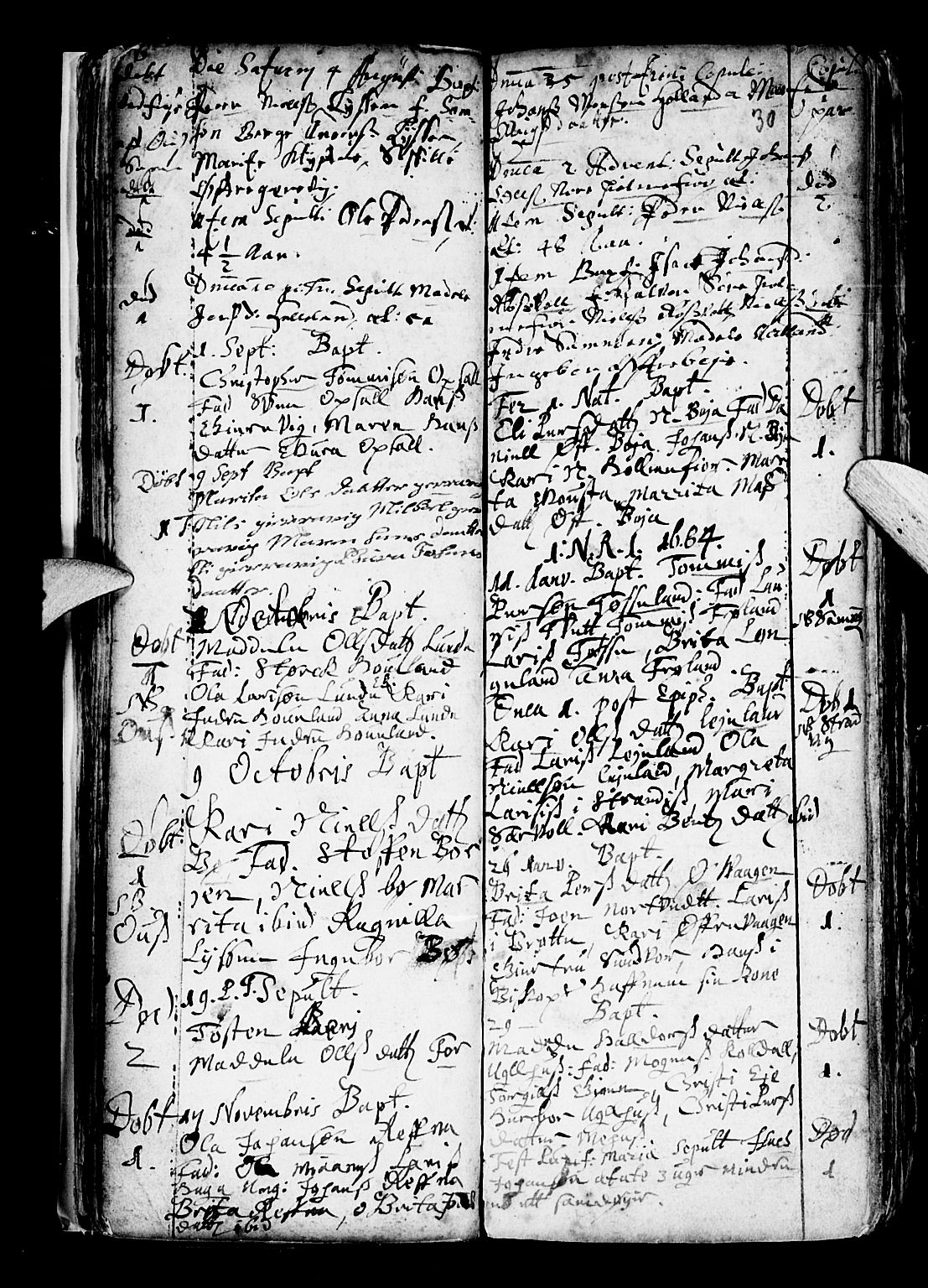 Os sokneprestembete, AV/SAB-A-99929: Parish register (official) no. A 6, 1669-1719, p. 30
