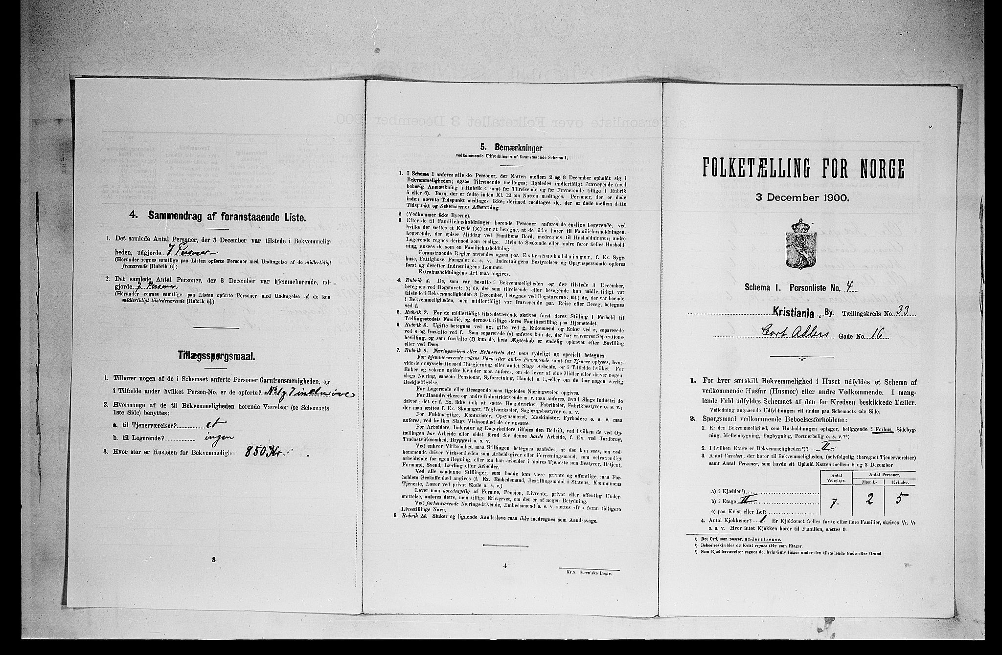 SAO, 1900 census for Kristiania, 1900, p. 13956