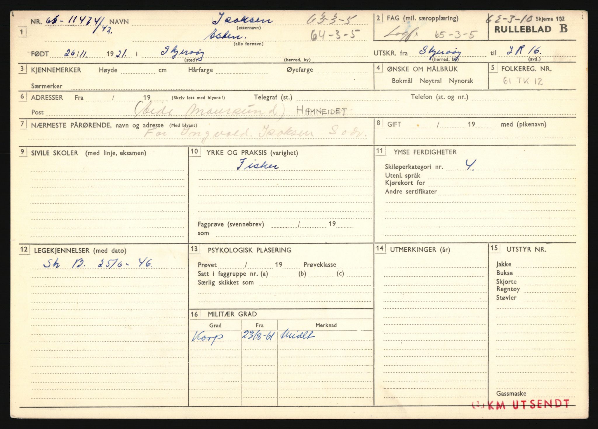 Forsvaret, Troms infanteriregiment nr. 16, AV/RA-RAFA-3146/P/Pa/L0024/0003: Rulleblad / Rulleblad for regimentets menige mannskaper, årsklasse 1942, 1942, p. 118