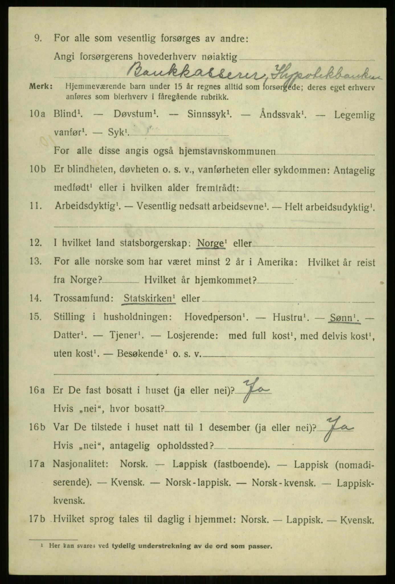 SATØ, 1920 census for Tromsø, 1920, p. 20871