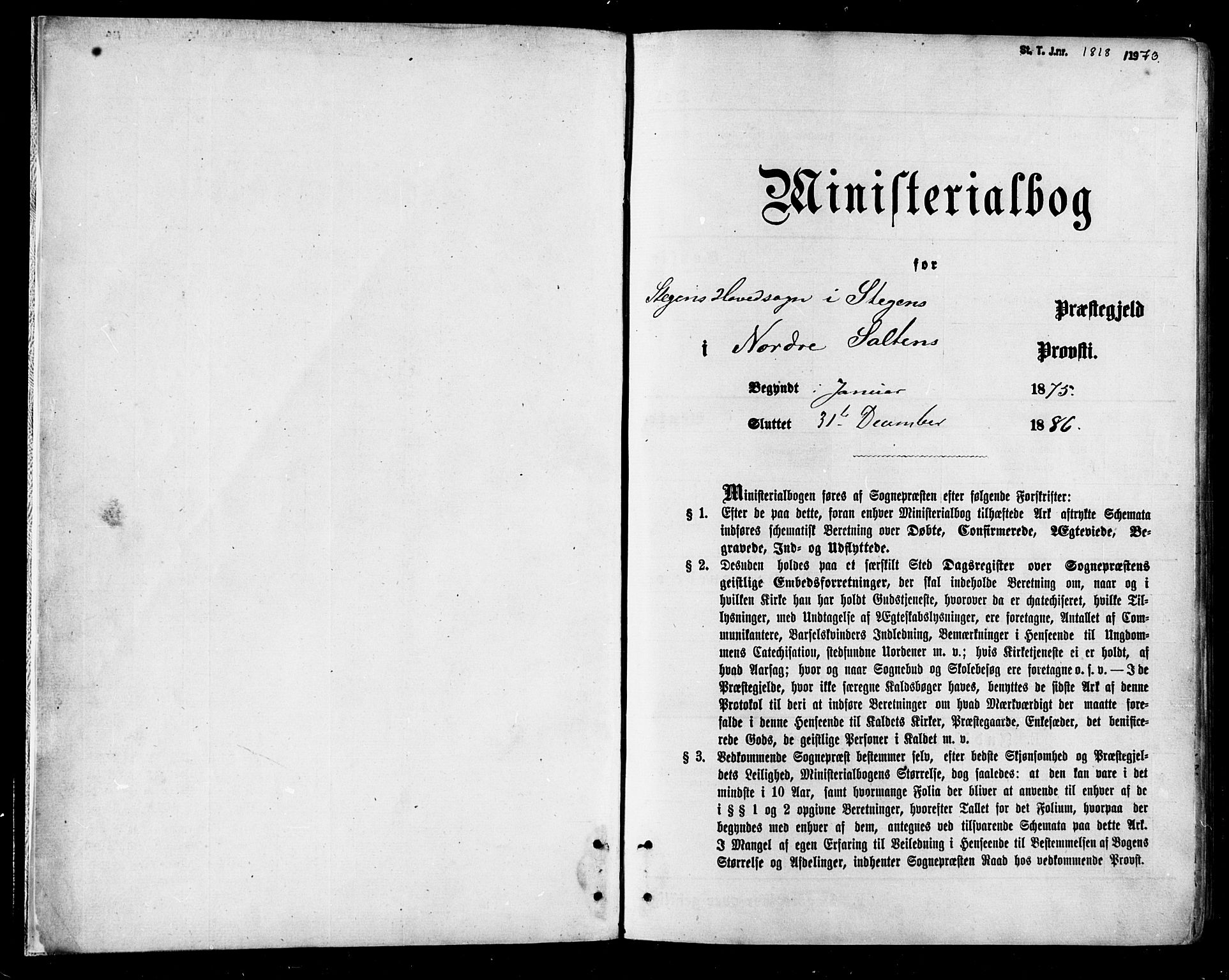 Ministerialprotokoller, klokkerbøker og fødselsregistre - Nordland, SAT/A-1459/855/L0802: Parish register (official) no. 855A10, 1875-1886