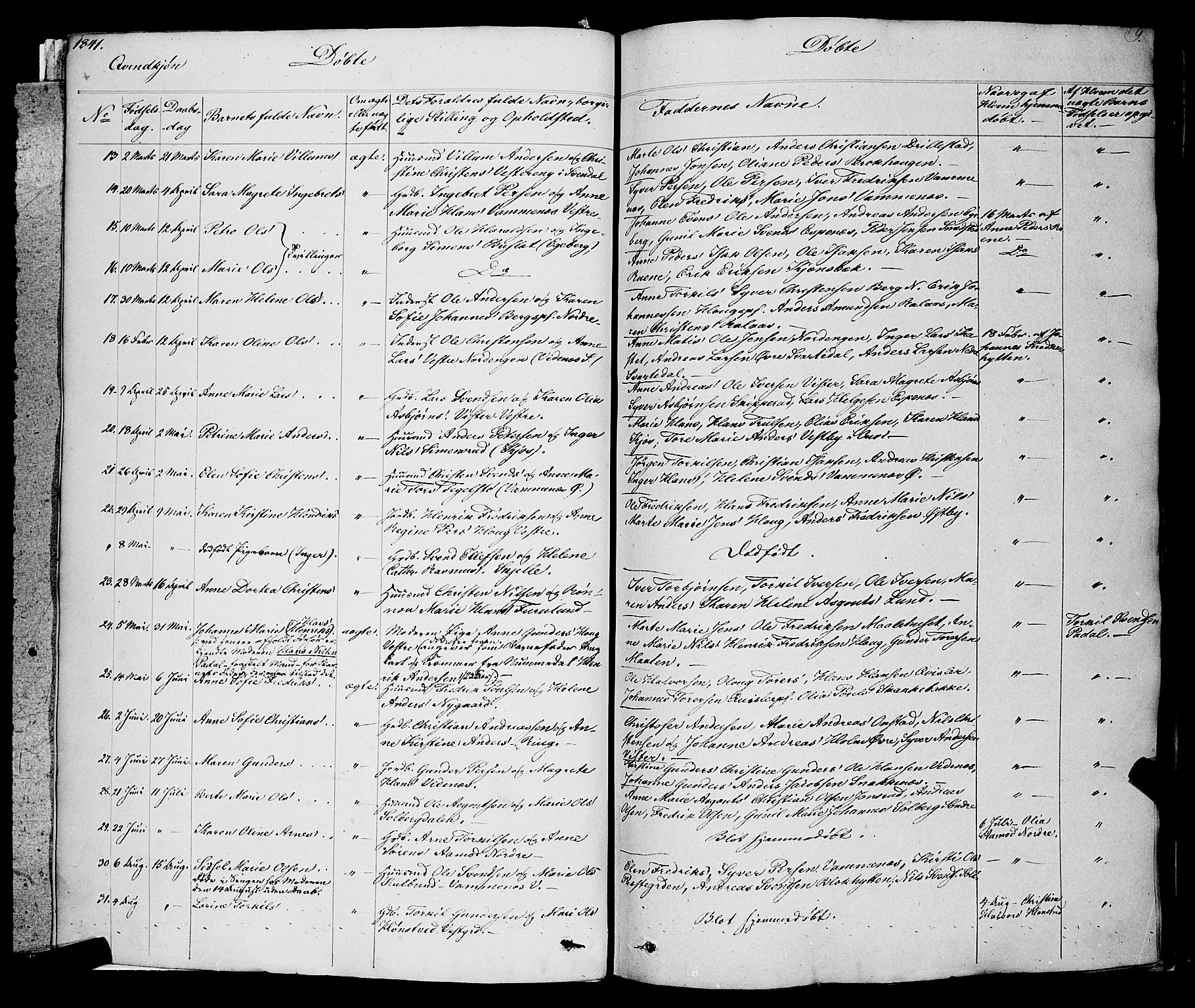 Skiptvet prestekontor Kirkebøker, AV/SAO-A-20009/F/Fa/L0006: Parish register (official) no. 6, 1839-1860, p. 9