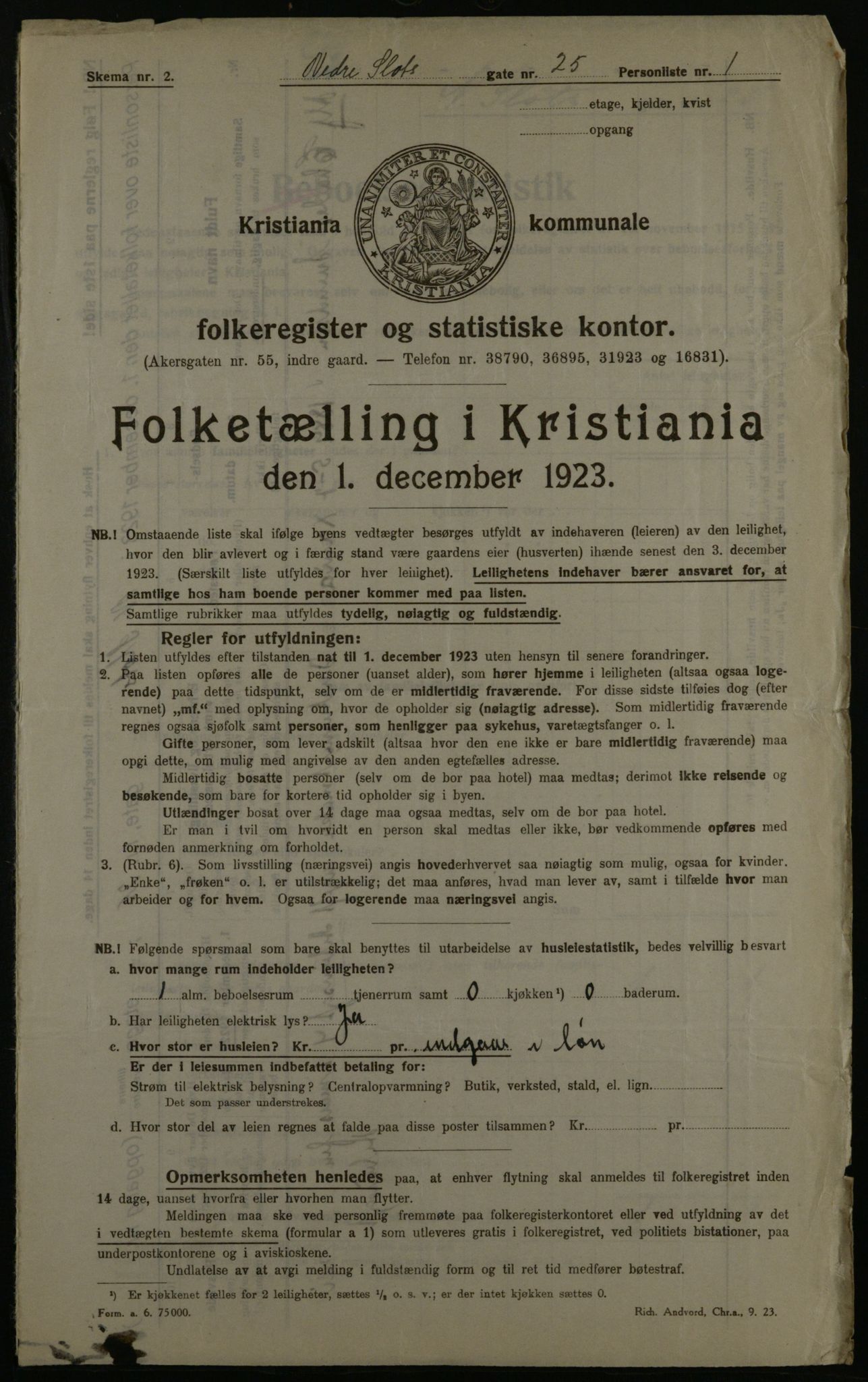 OBA, Municipal Census 1923 for Kristiania, 1923, p. 76531