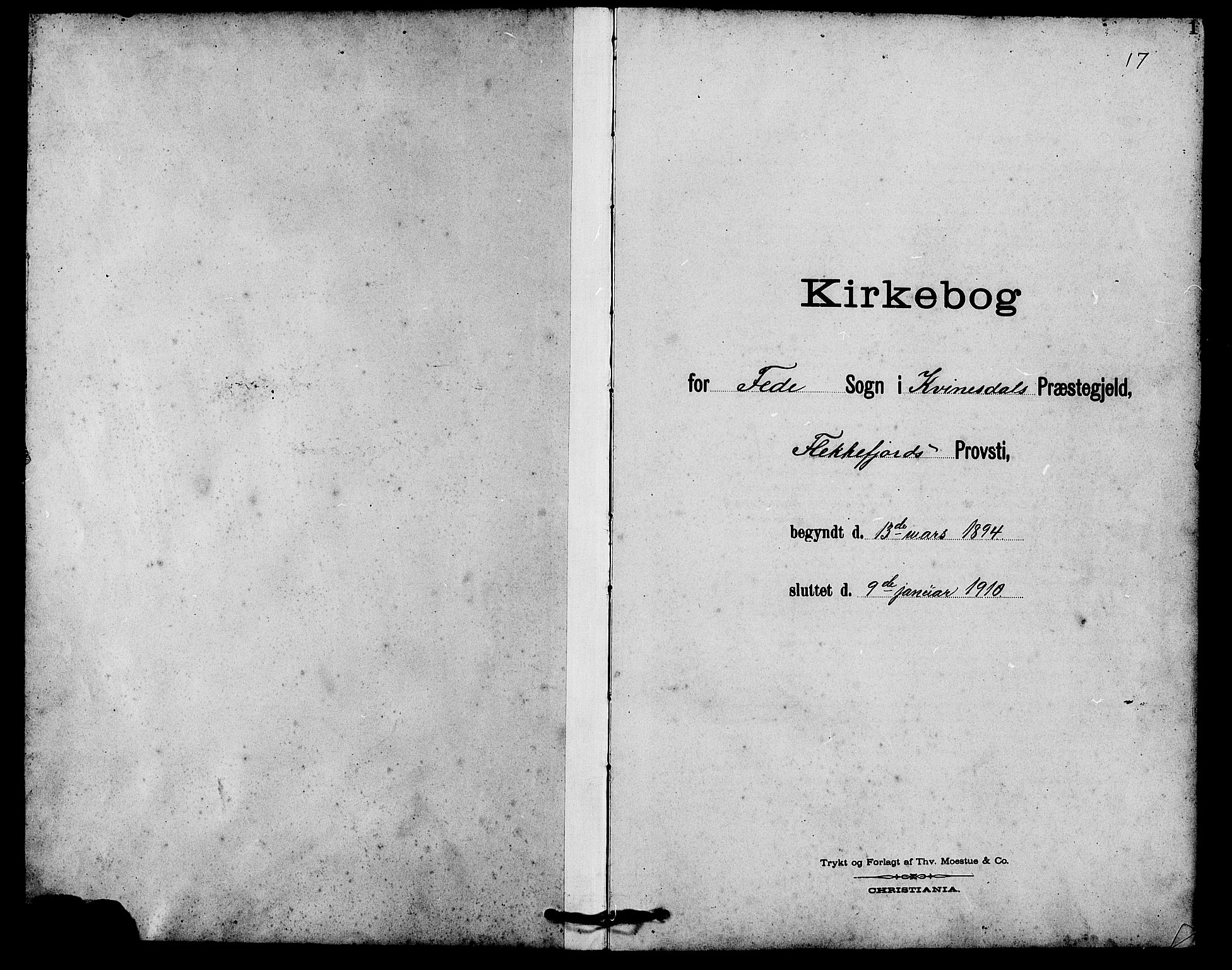 Kvinesdal sokneprestkontor, SAK/1111-0026/F/Fb/Fba/L0004: Parish register (copy) no. B 4, 1894-1909
