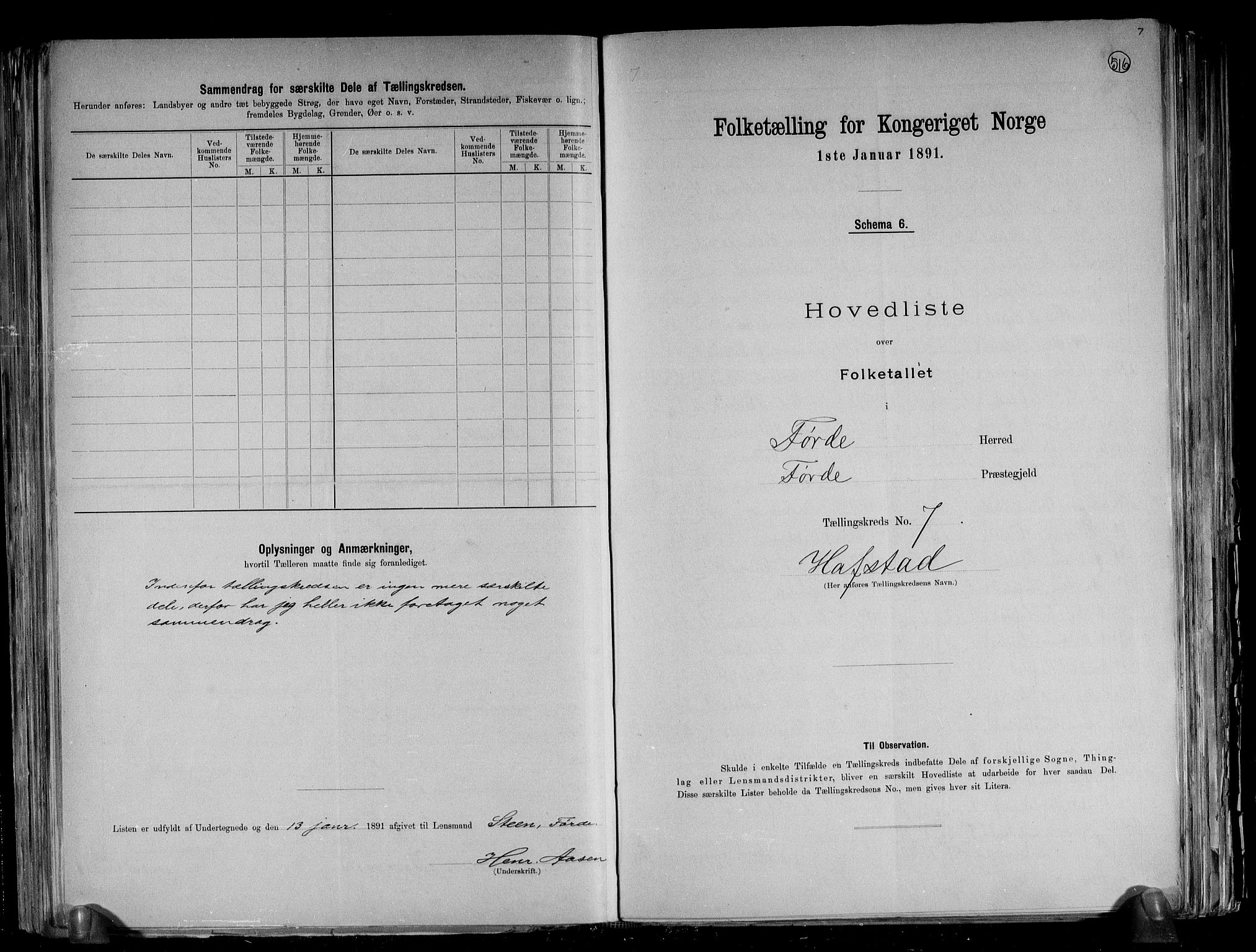 RA, 1891 census for 1432 Førde, 1891, p. 16