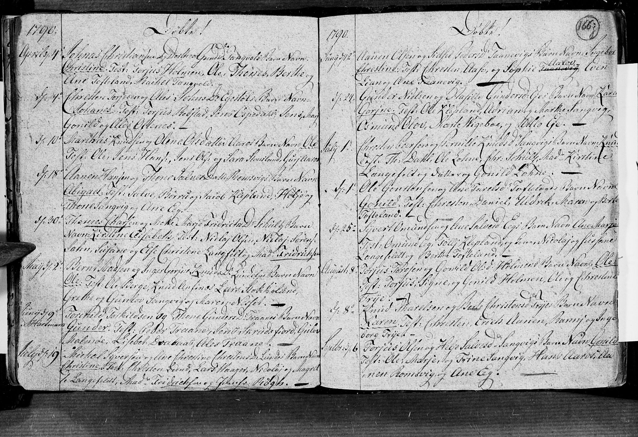 Søgne sokneprestkontor, AV/SAK-1111-0037/F/Fa/Fab/L0004: Parish register (official) no. A 4, 1770-1822, p. 166-167