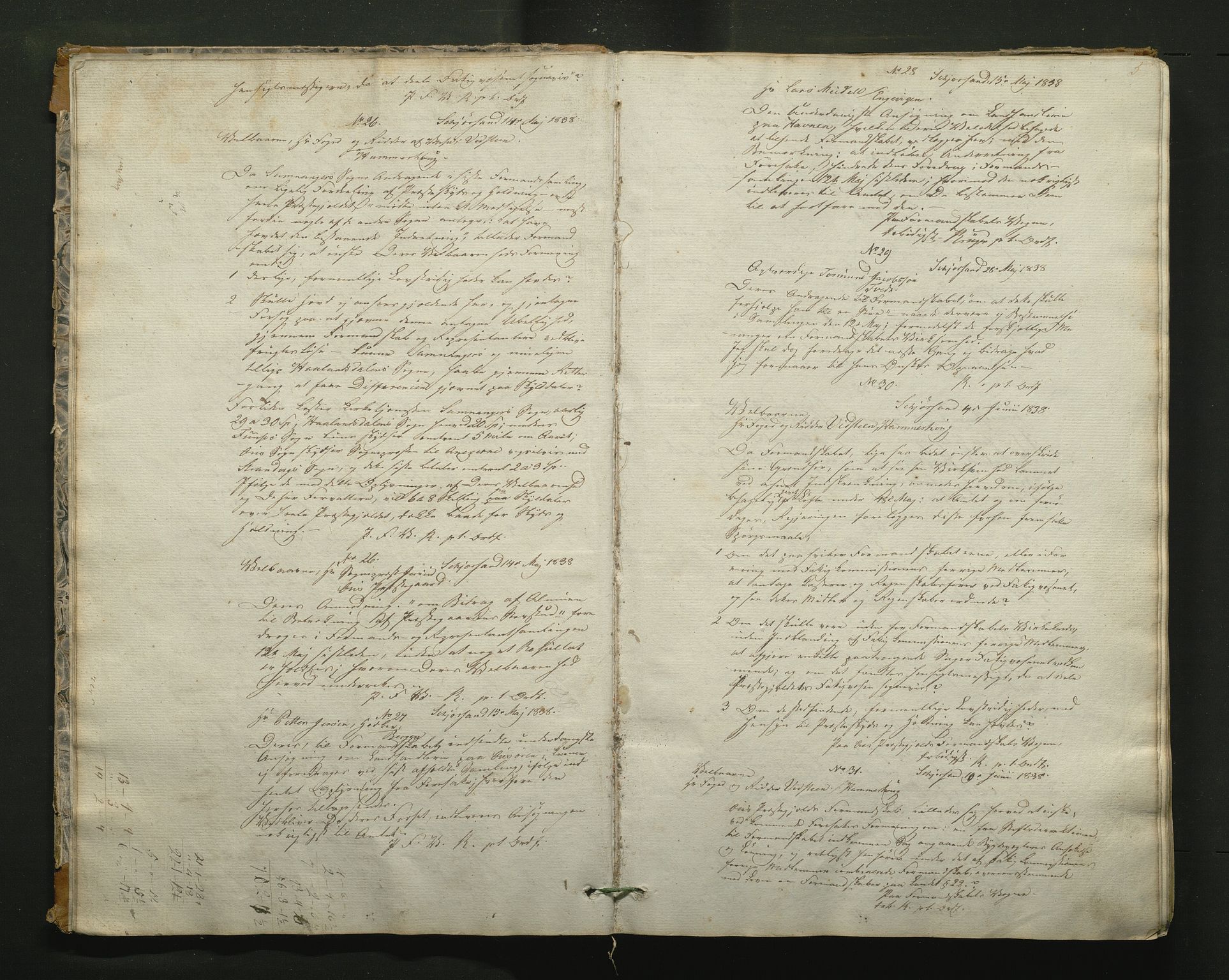 Fusa kommune. Formannskapet, IKAH/1241-021/B/Ba/L0001: Os formannskap t.o.m. 1854, 1838-1874