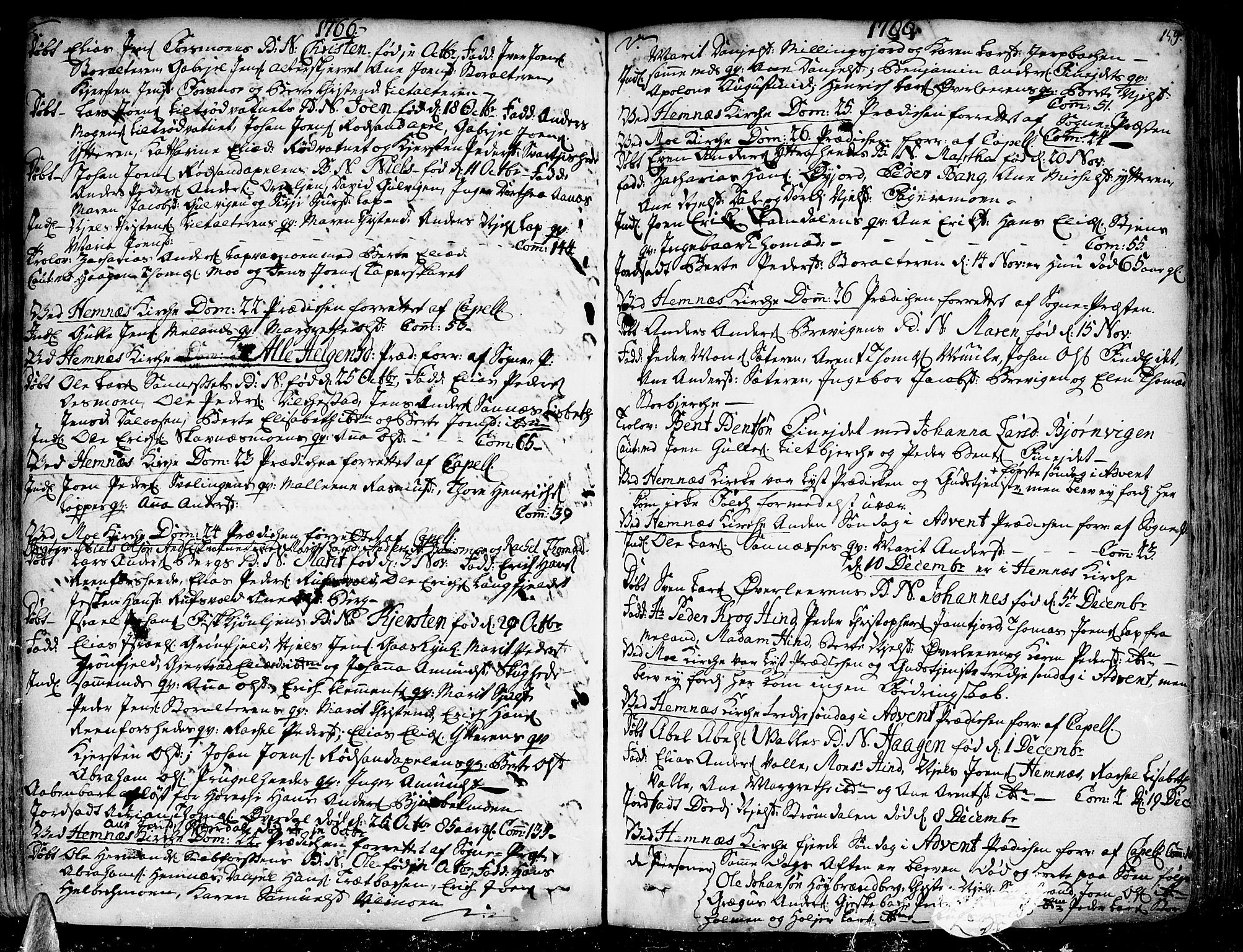 Ministerialprotokoller, klokkerbøker og fødselsregistre - Nordland, SAT/A-1459/825/L0348: Parish register (official) no. 825A04, 1752-1788, p. 159