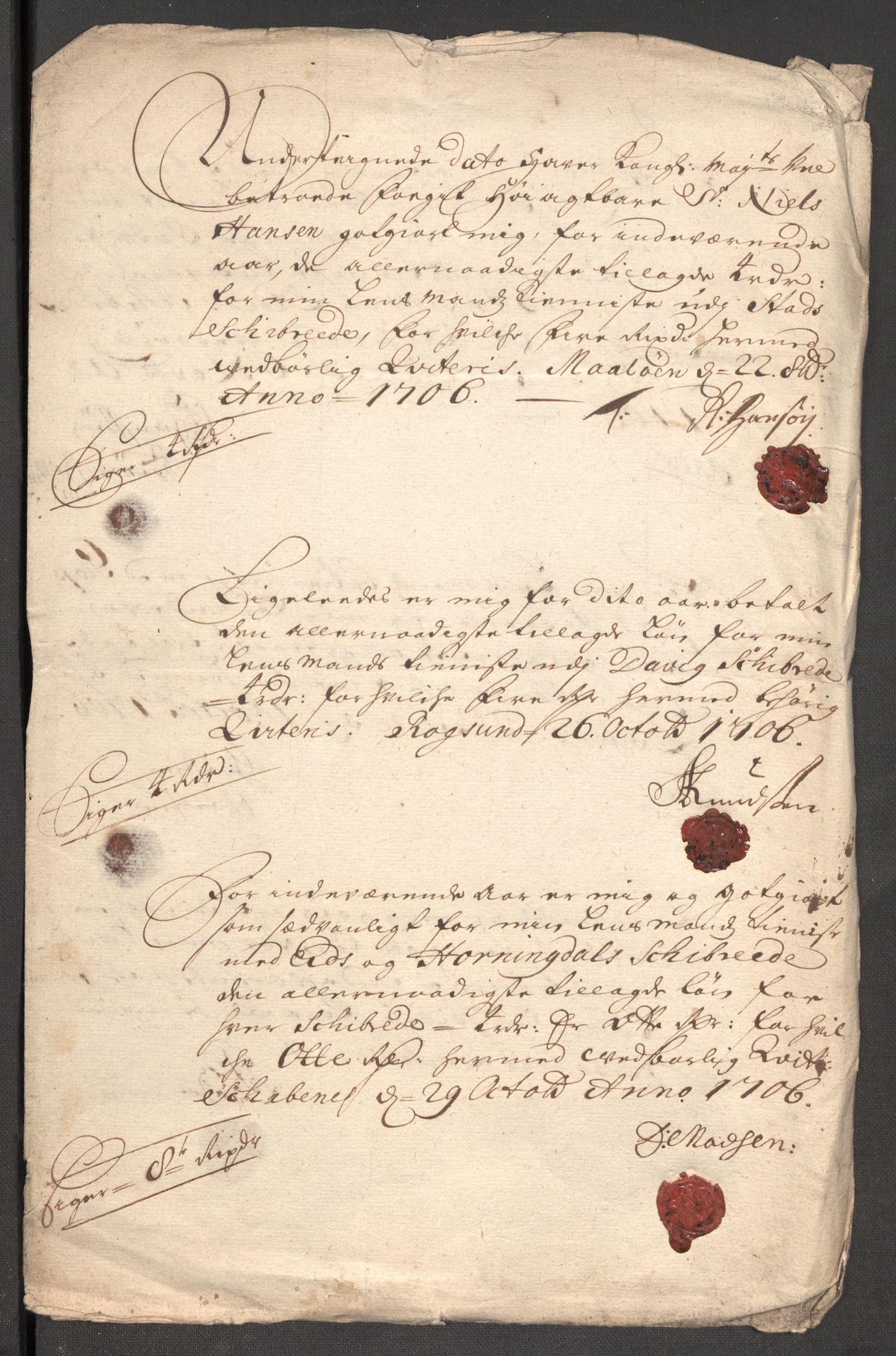 Rentekammeret inntil 1814, Reviderte regnskaper, Fogderegnskap, RA/EA-4092/R53/L3430: Fogderegnskap Sunn- og Nordfjord, 1706-1707, p. 186
