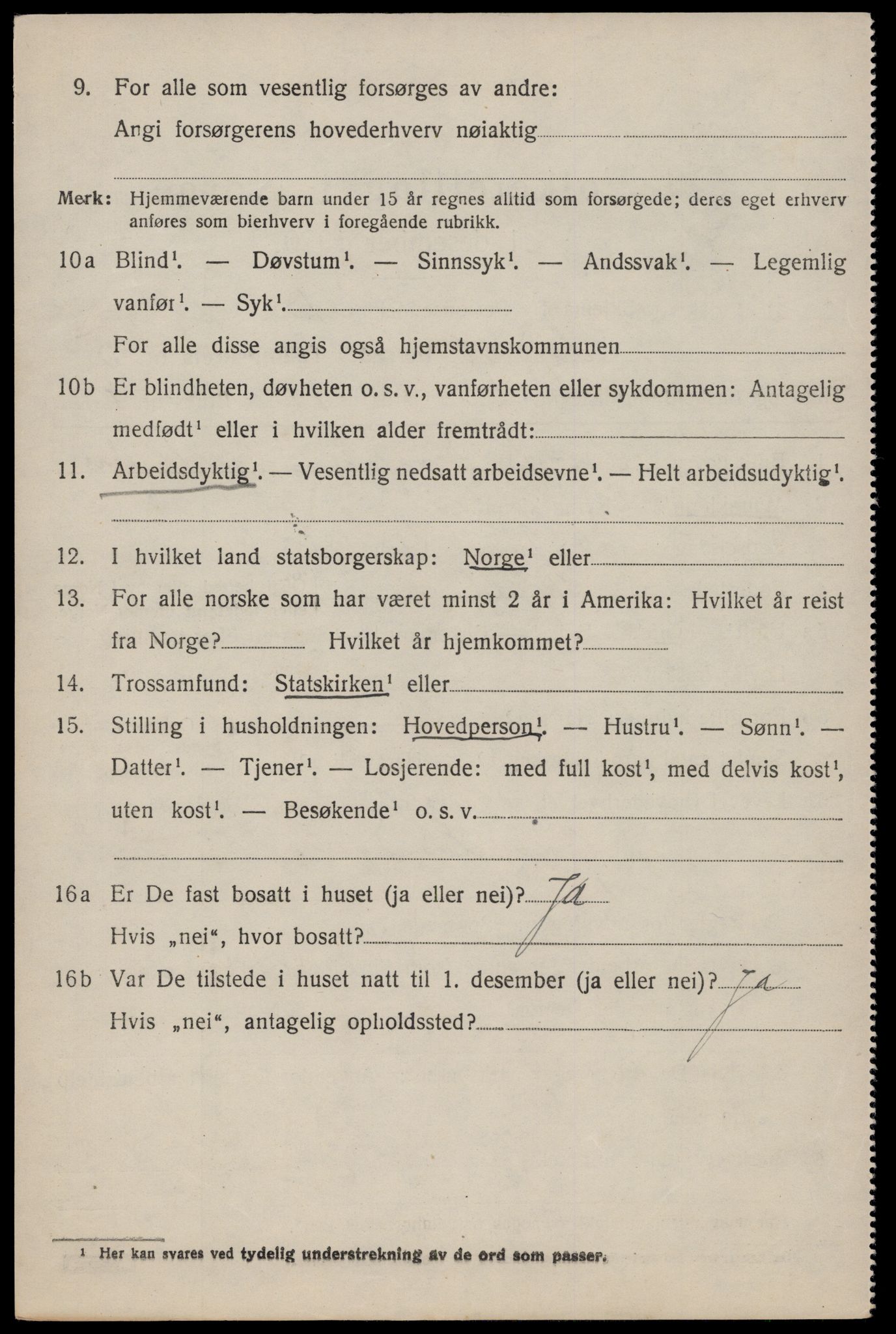 SAST, 1920 census for Skjold, 1920, p. 2685