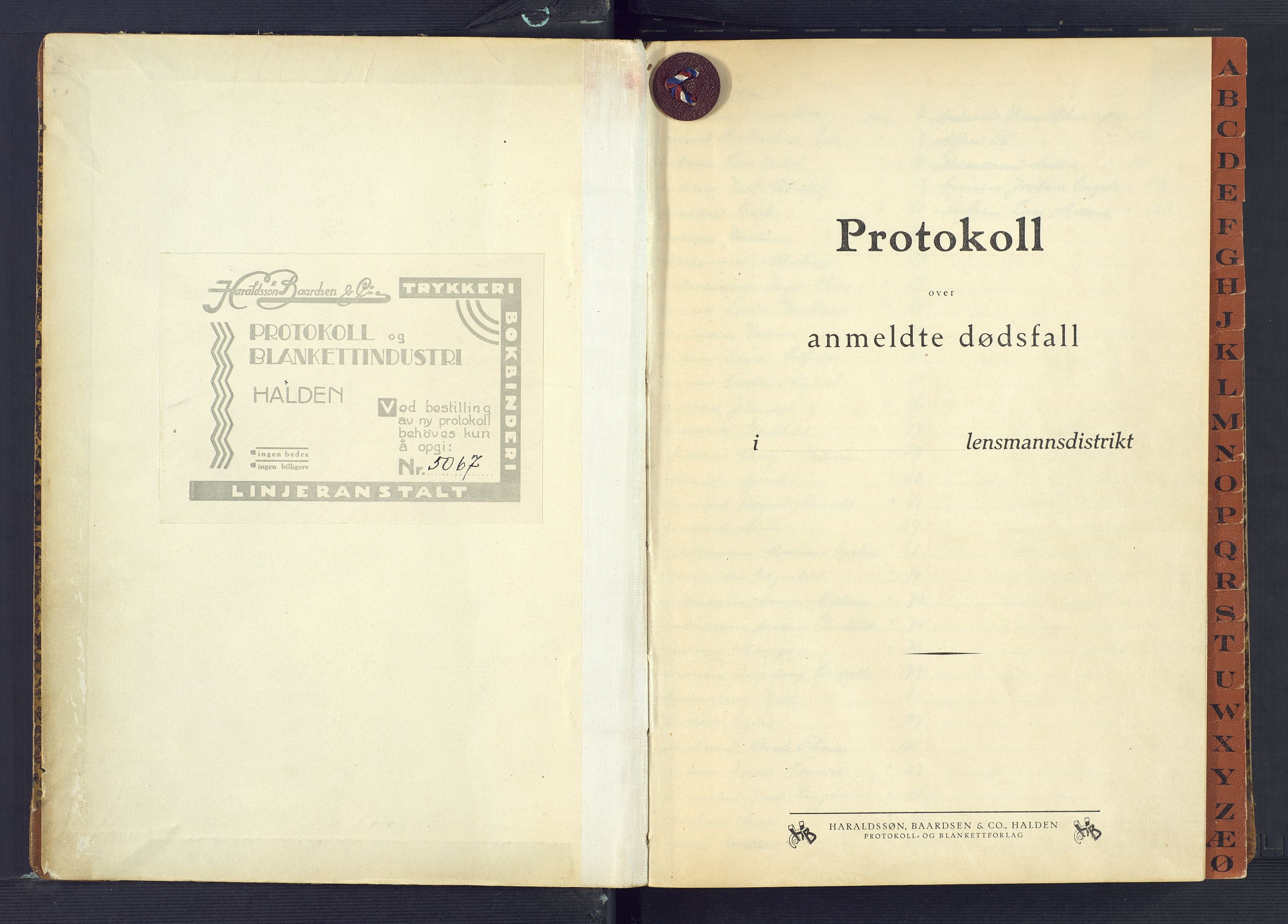 Landvik og Fjære lensmannskontor, AV/SAK-1241-0027/F/Fe/L0004: Anmeldte dødsfall nr 33, 1935-1940