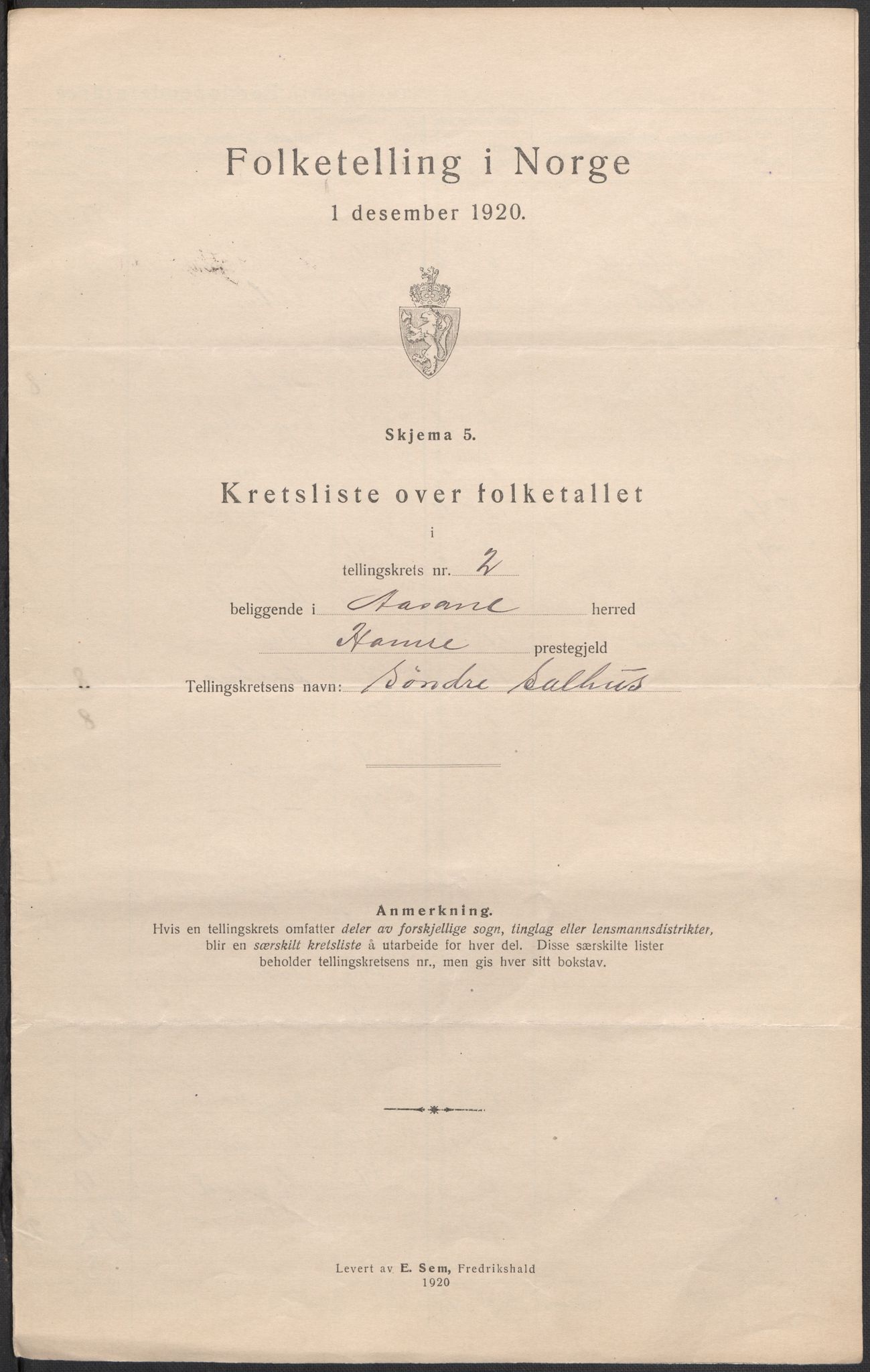 SAB, 1920 census for Åsane, 1920, p. 9