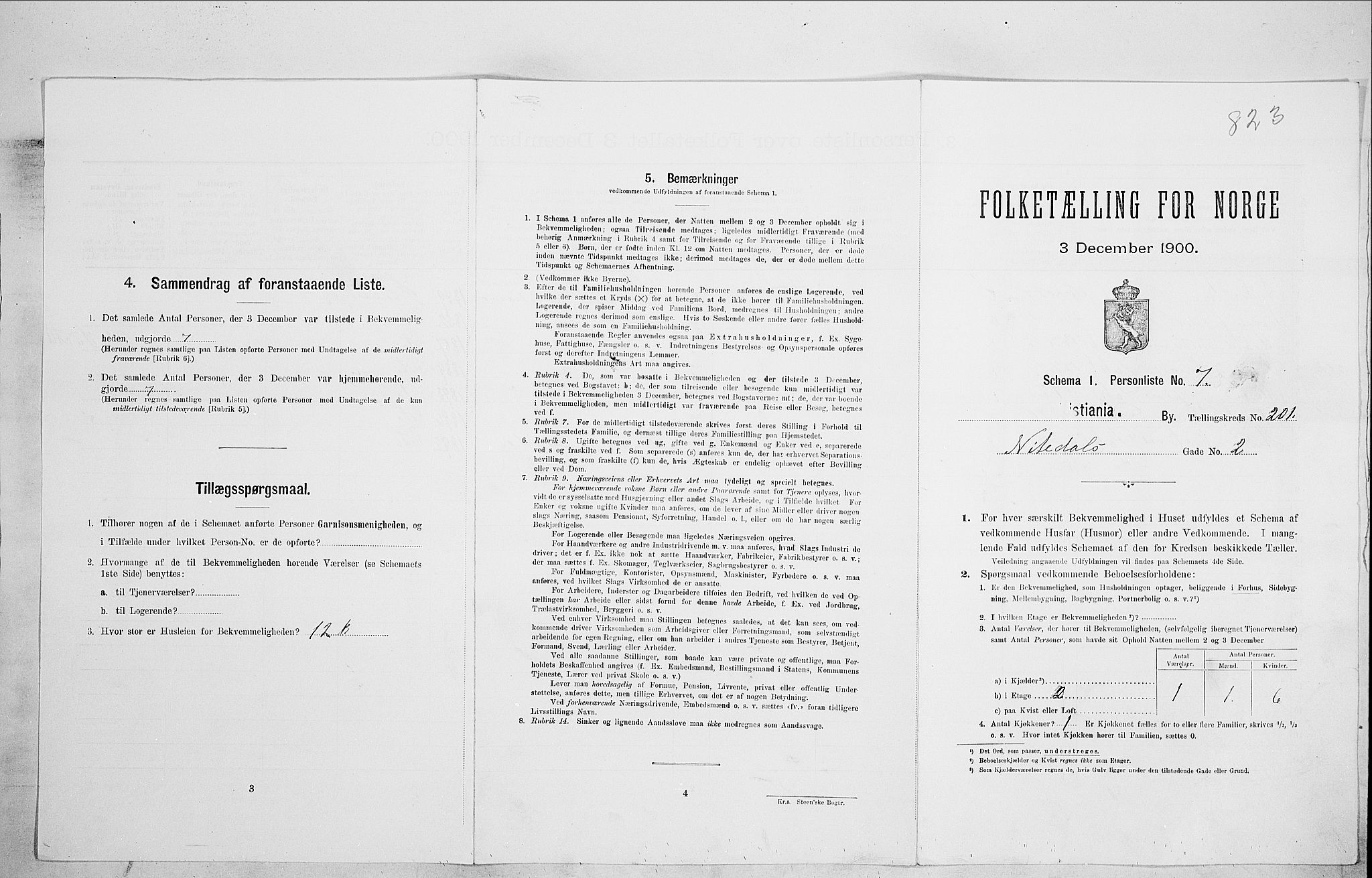 SAO, 1900 census for Kristiania, 1900, p. 64459