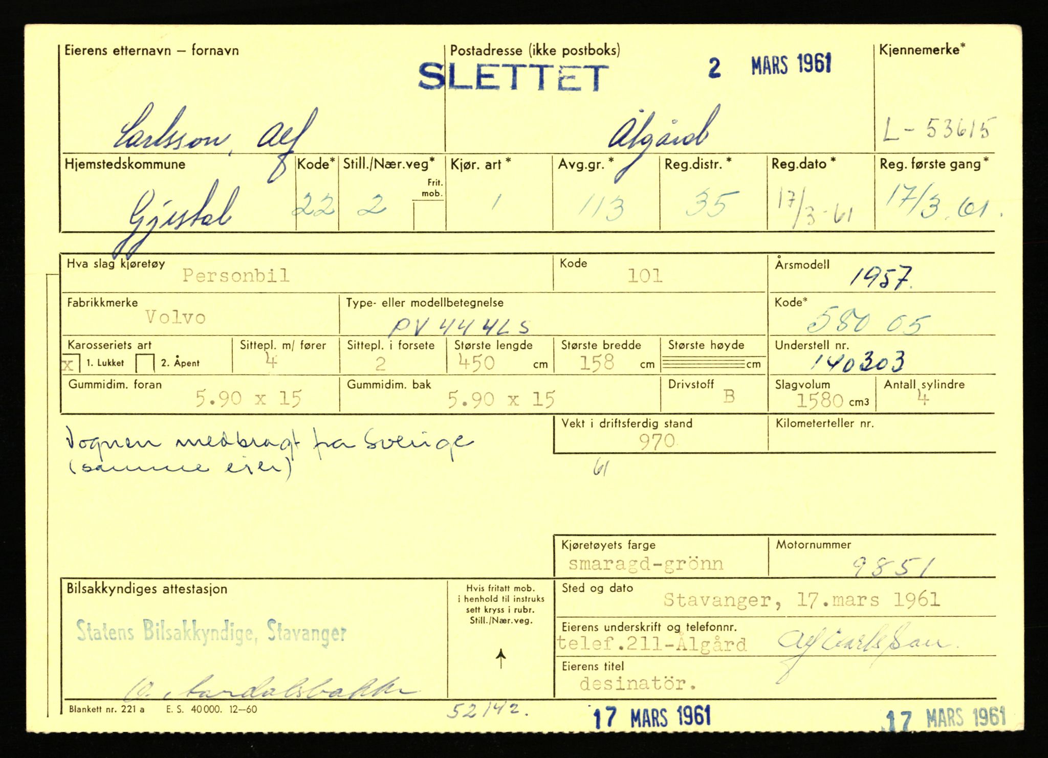 Stavanger trafikkstasjon, AV/SAST-A-101942/0/F/L0053: L-52900 - L-54199, 1930-1971, p. 1769