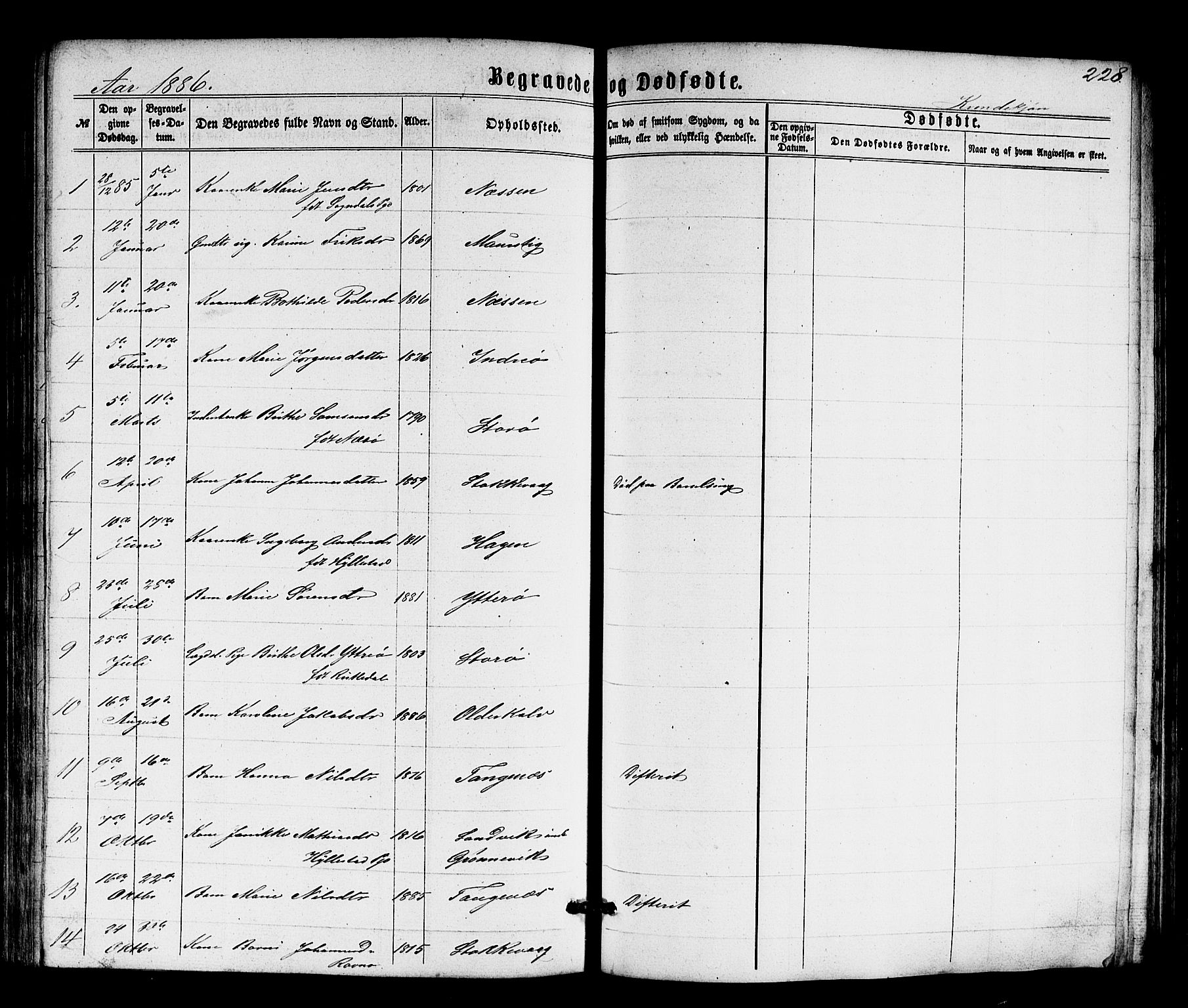 Solund sokneprestembete, AV/SAB-A-81401: Parish register (copy) no. A 1, 1860-1893, p. 228