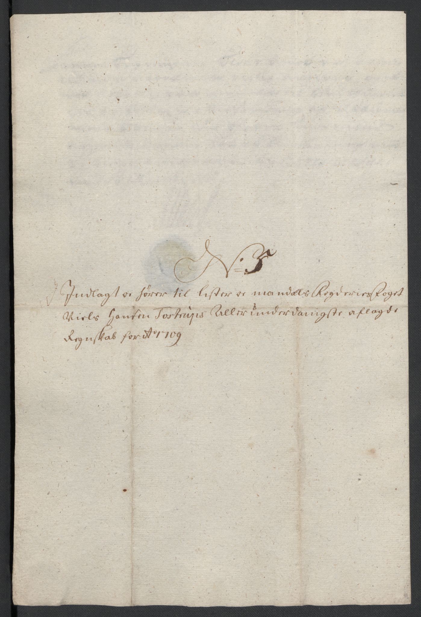 Rentekammeret inntil 1814, Reviderte regnskaper, Fogderegnskap, AV/RA-EA-4092/R43/L2552: Fogderegnskap Lista og Mandal, 1705-1709, p. 241