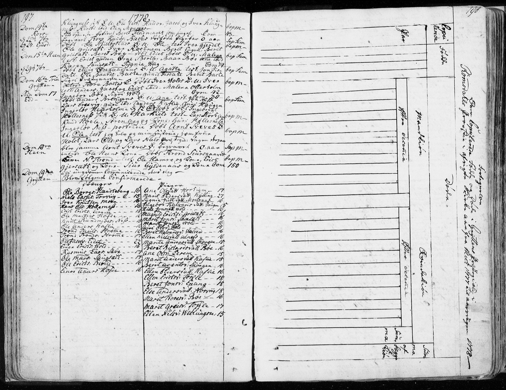 Ministerialprotokoller, klokkerbøker og fødselsregistre - Møre og Romsdal, SAT/A-1454/544/L0569: Parish register (official) no. 544A02, 1764-1806, p. 197-198