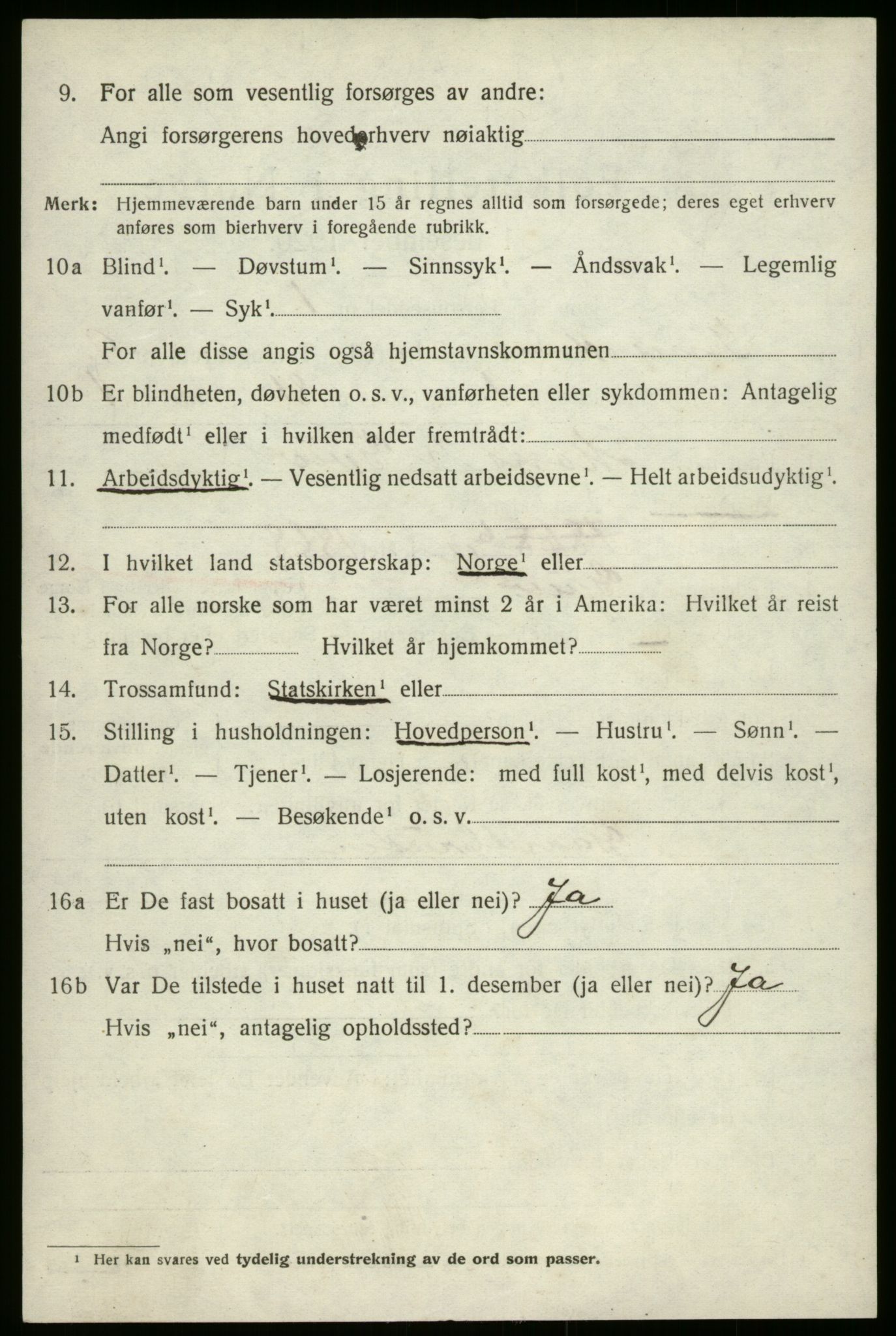 SAB, 1920 census for Innvik, 1920, p. 3900