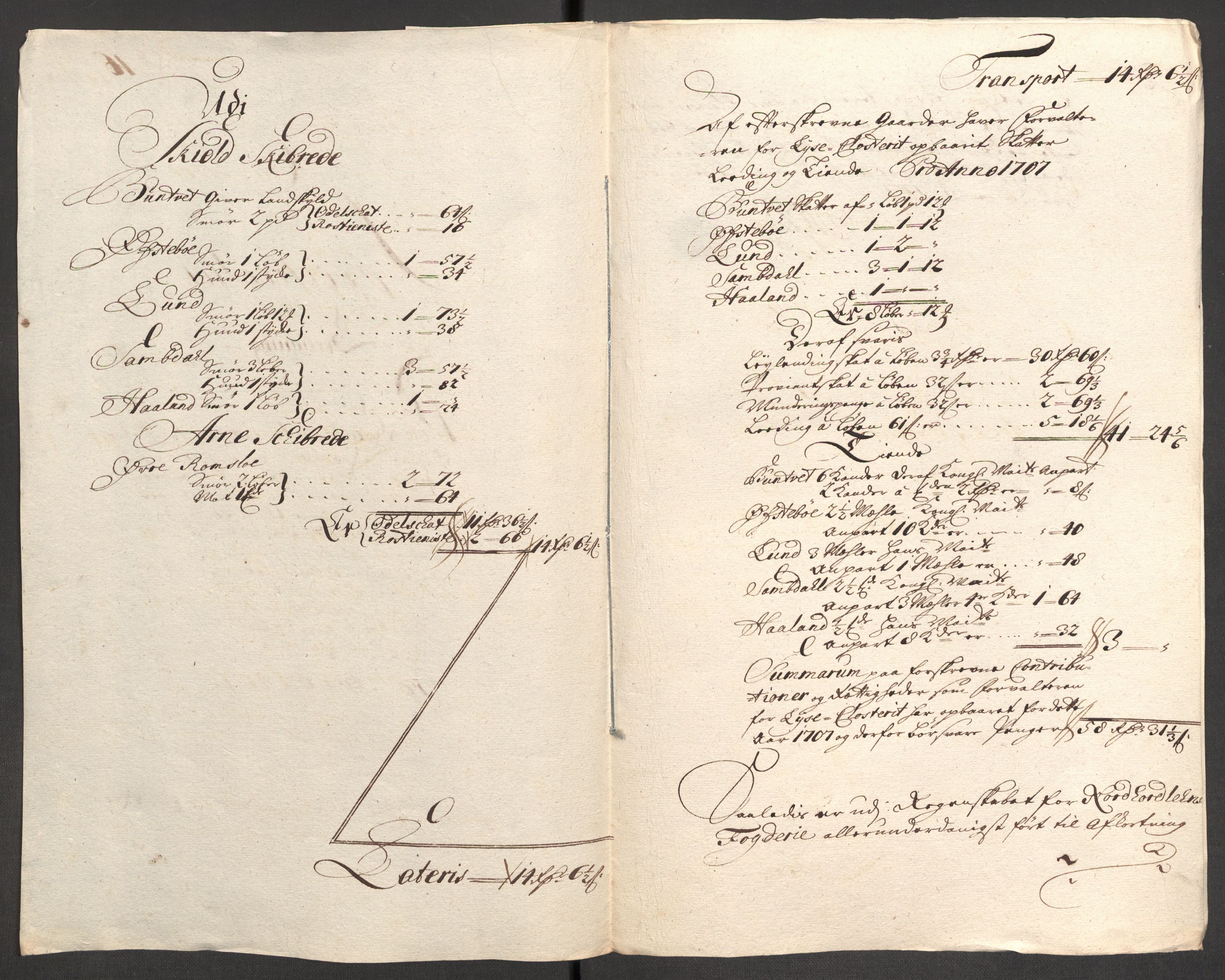 Rentekammeret inntil 1814, Reviderte regnskaper, Fogderegnskap, RA/EA-4092/R51/L3188: Fogderegnskap Nordhordland og Voss, 1706-1707, p. 140