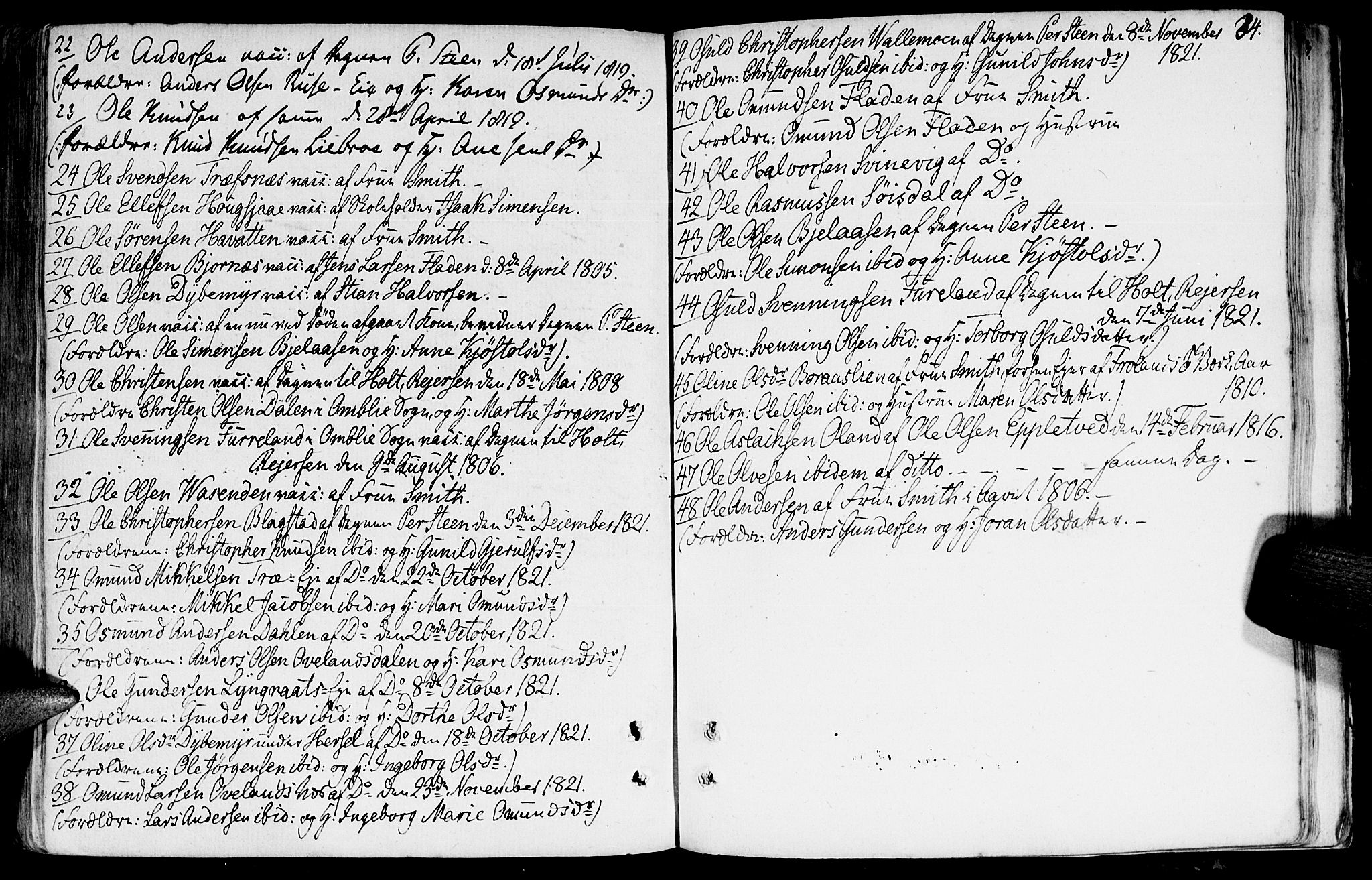 Froland sokneprestkontor, AV/SAK-1111-0013/F/Fb/L0005: Parish register (copy) no. B 5, 1786-1816, p. 134