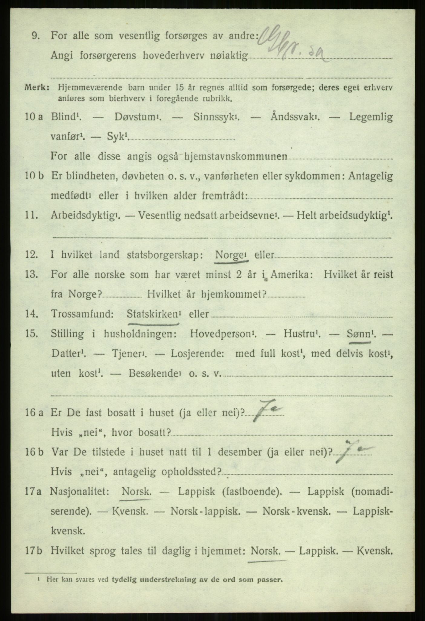 SATØ, 1920 census for Lenvik, 1920, p. 5633