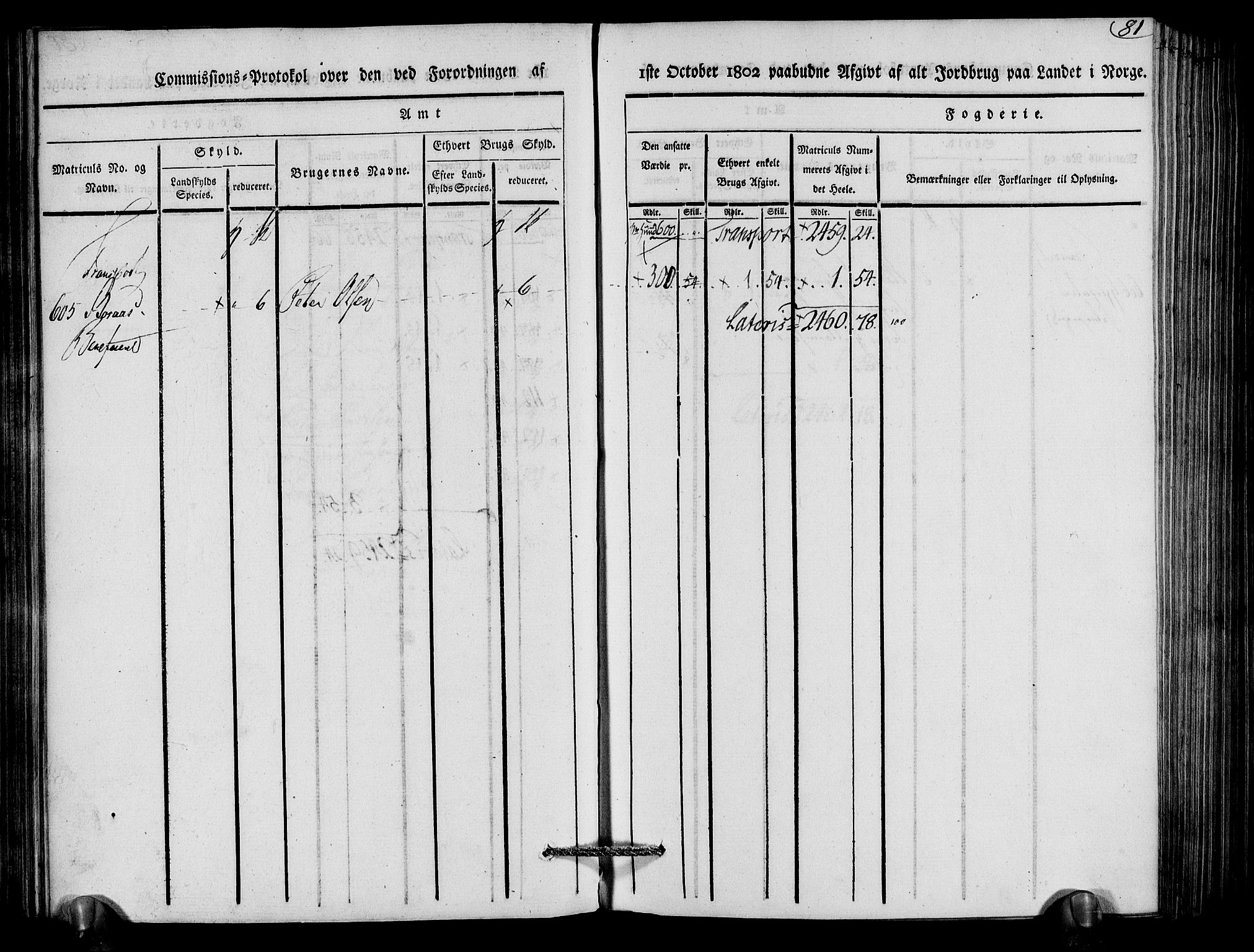 Rentekammeret inntil 1814, Realistisk ordnet avdeling, AV/RA-EA-4070/N/Ne/Nea/L0079: Nedenes fogderi. Kommisjonsprotokoll "Nr. 2", for Strengereid skipreide, 1803, p. 81