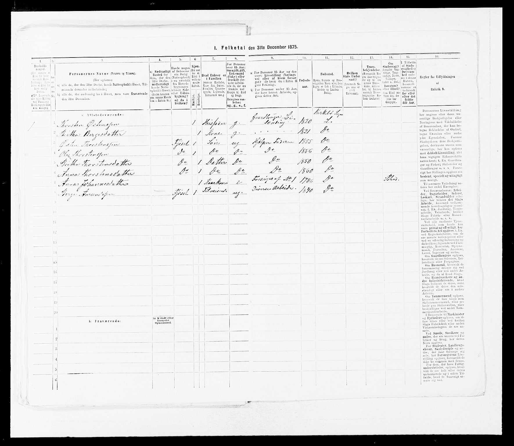 SAB, 1875 census for 1415P Lavik, 1875, p. 916