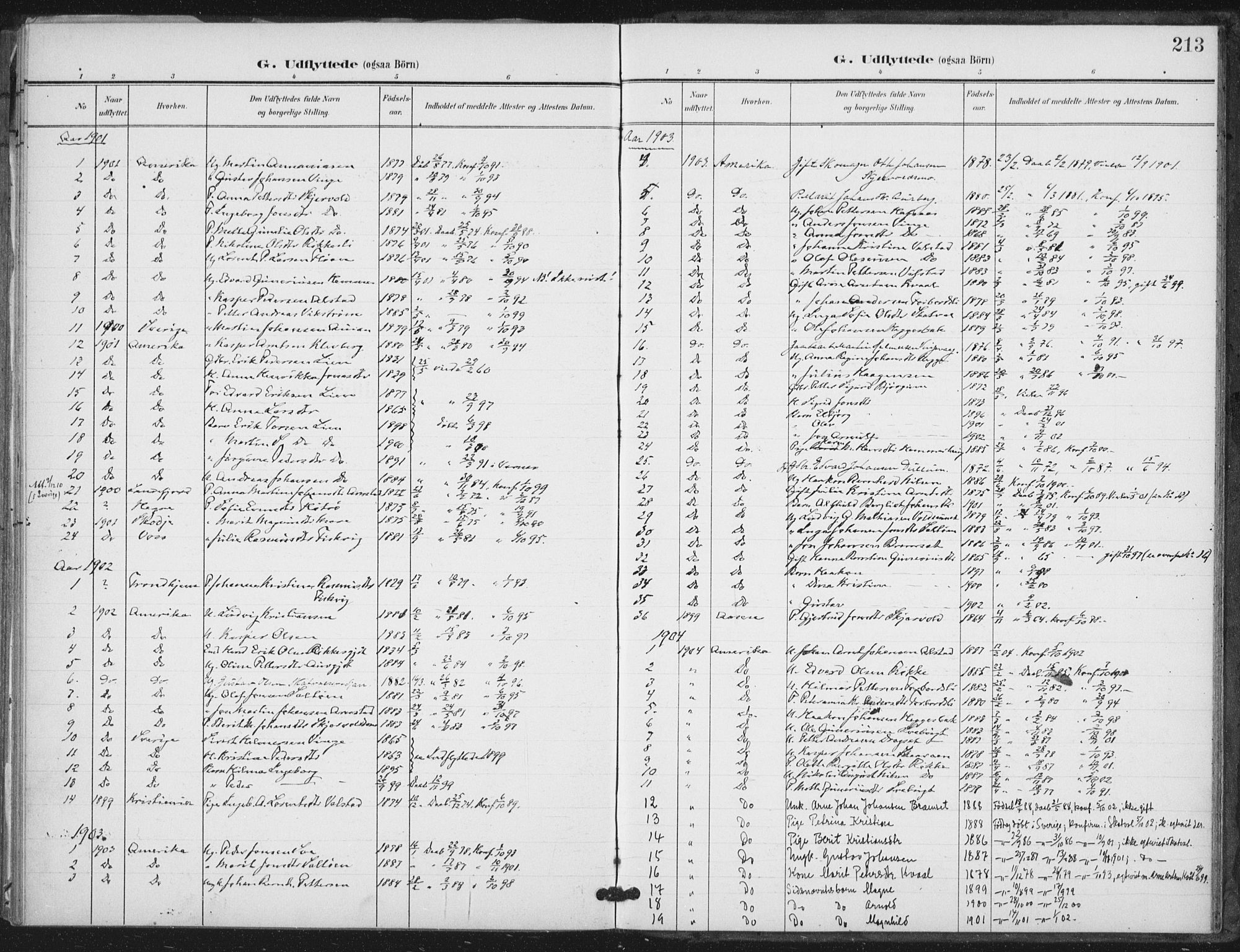 Ministerialprotokoller, klokkerbøker og fødselsregistre - Nord-Trøndelag, SAT/A-1458/712/L0101: Parish register (official) no. 712A02, 1901-1916, p. 213