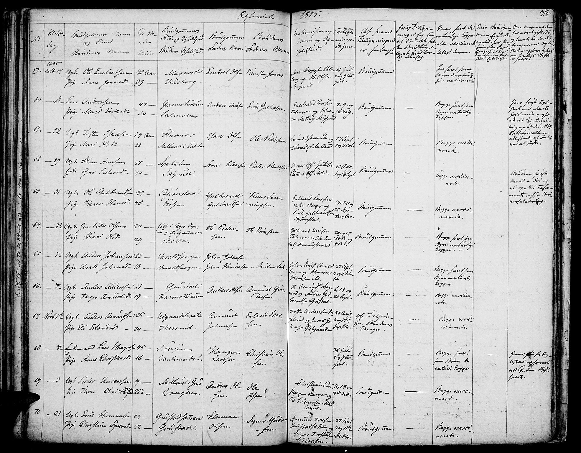 Vinger prestekontor, AV/SAH-PREST-024/H/Ha/Haa/L0007: Parish register (official) no. 7, 1826-1839, p. 318