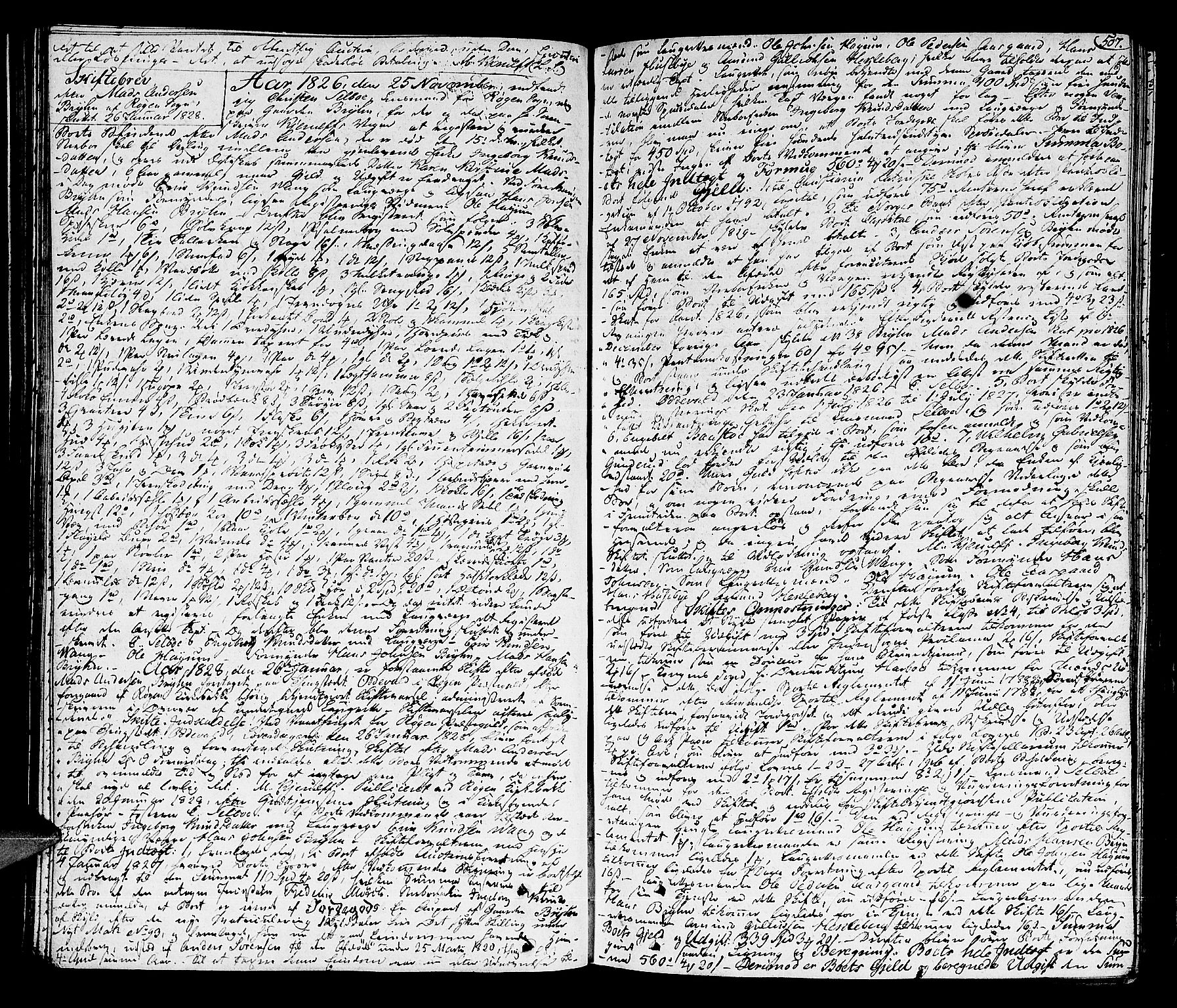 Lier, Røyken og Hurum sorenskriveri, AV/SAKO-A-89/H/Hc/L0010a: Skifteprotokoll, 1813-1835, p. 506b-507a