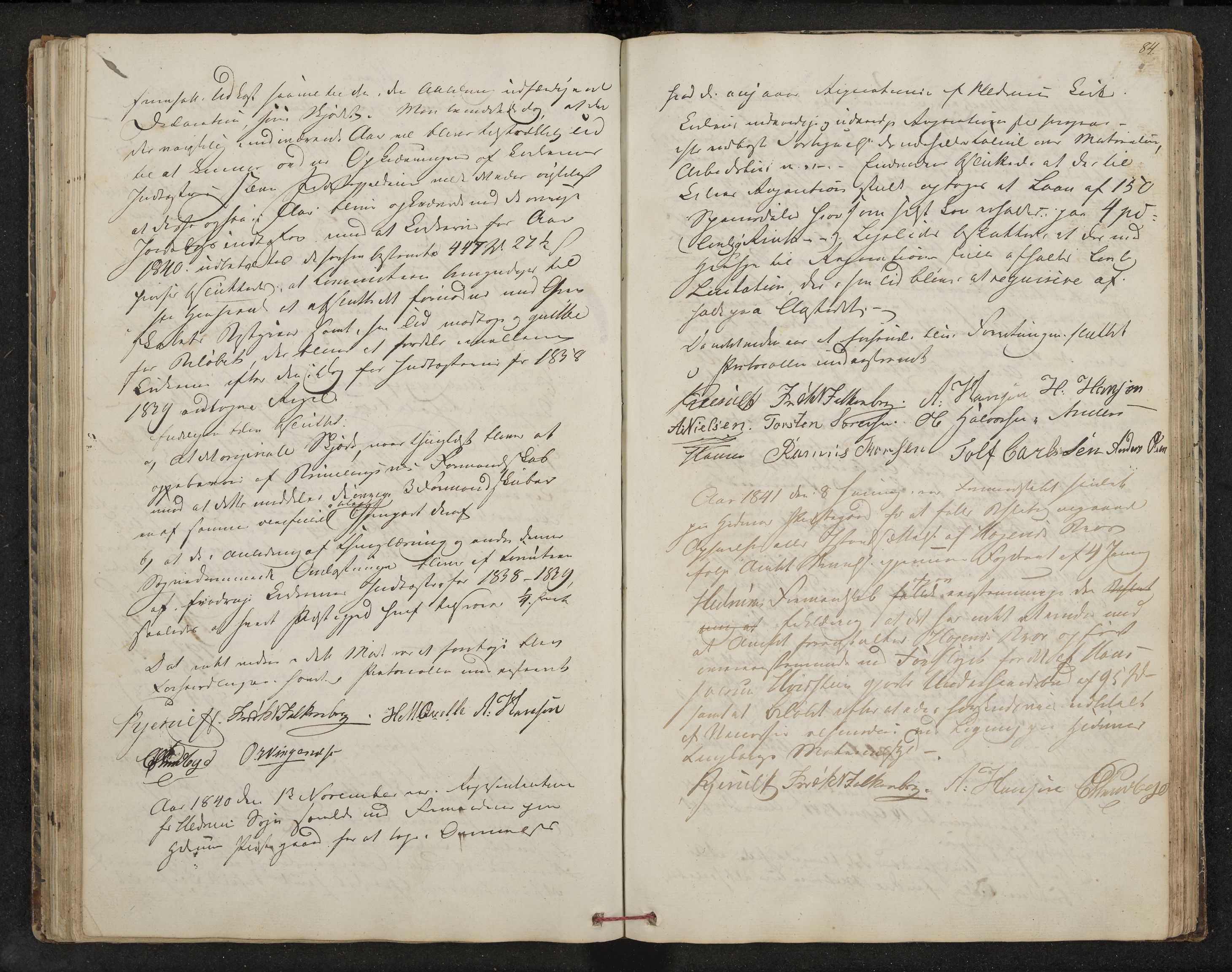 Hedrum formannskap og sentraladministrasjon, IKAK/0727021/A/Aa/L0001: Møtebok med register, 1837-1853, p. 84