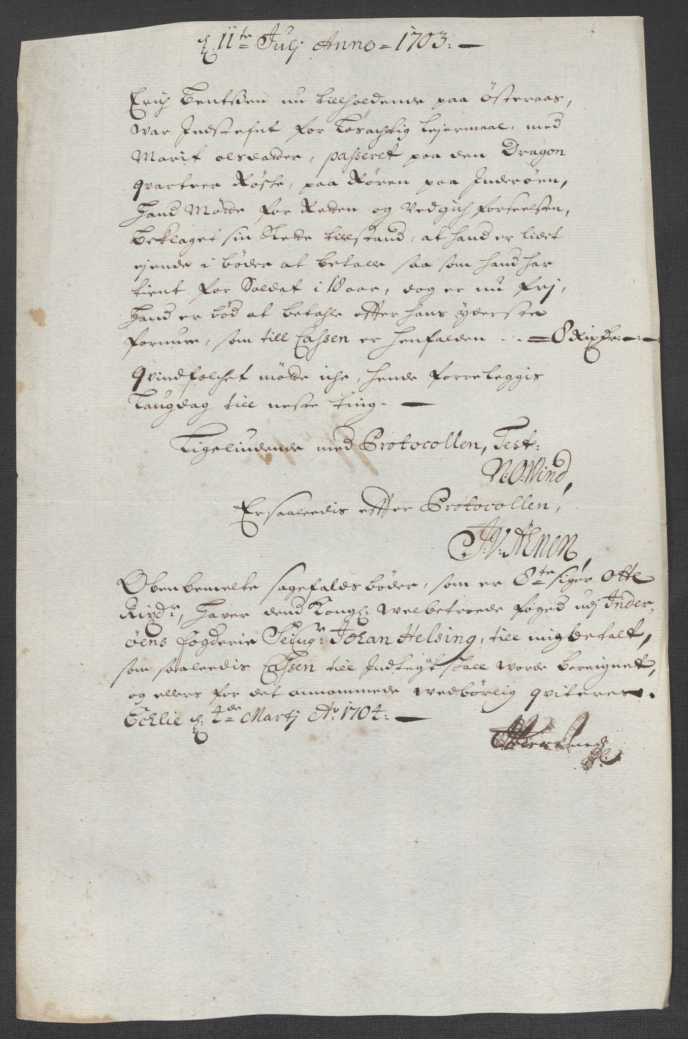 Rentekammeret inntil 1814, Reviderte regnskaper, Fogderegnskap, RA/EA-4092/R63/L4313: Fogderegnskap Inderøy, 1703-1704, p. 228